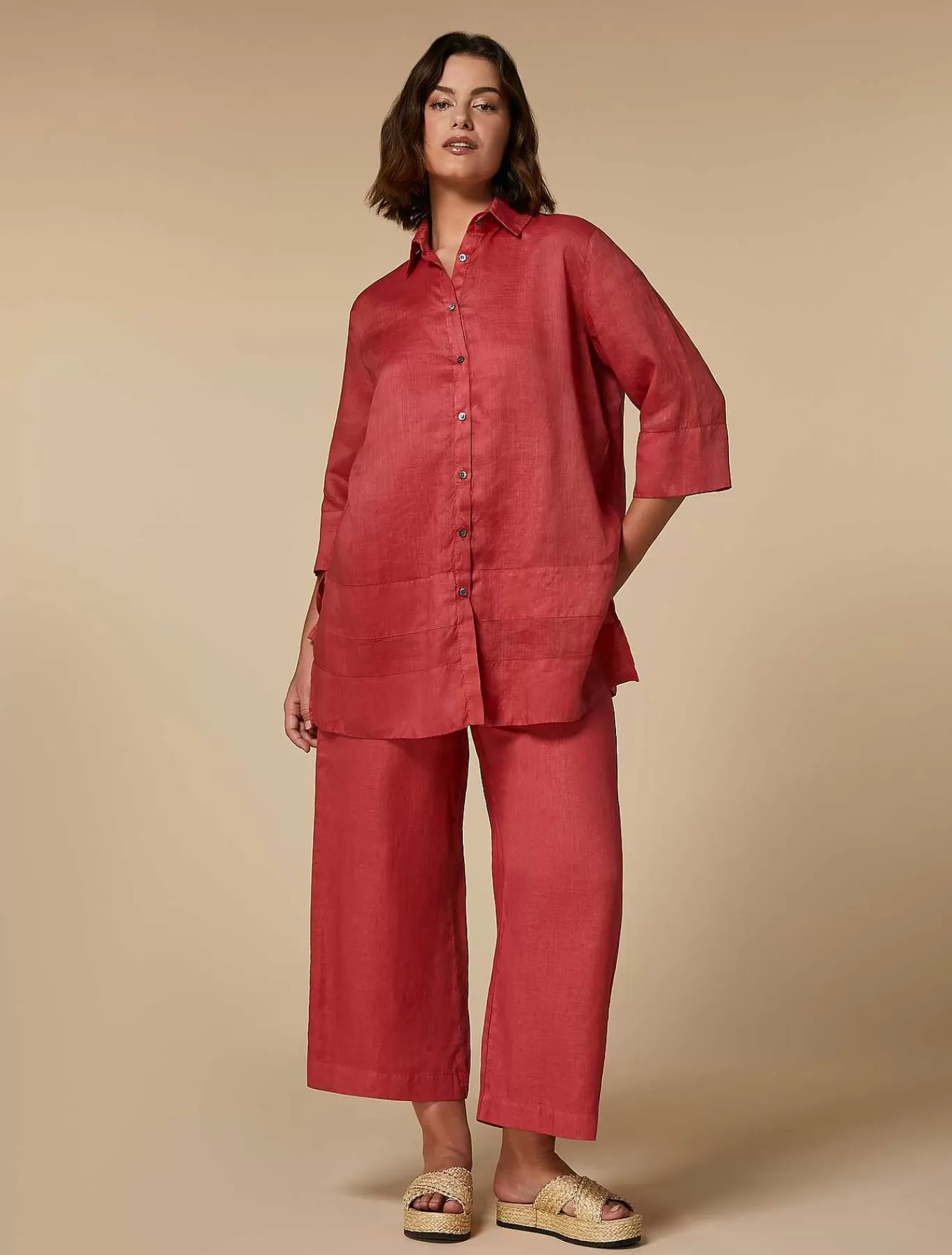 Outlet Pantalon En Lin Femmes Pantalon