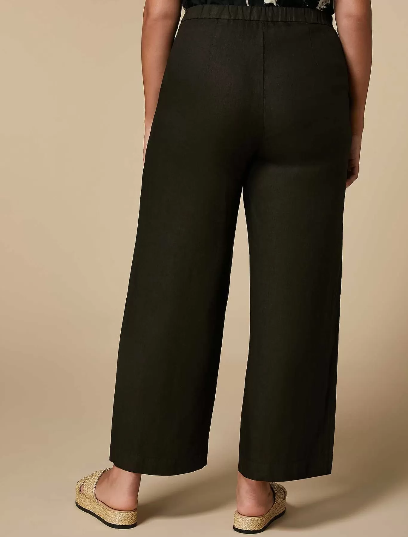 Outlet Pantalon En Lin Femmes Pantalon