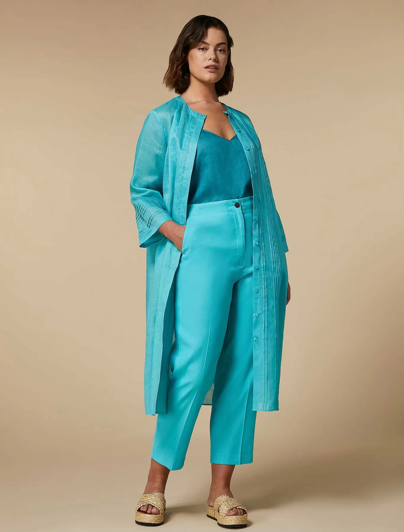 Shop Pantalon En Lin Et Coton Femmes Pantalon