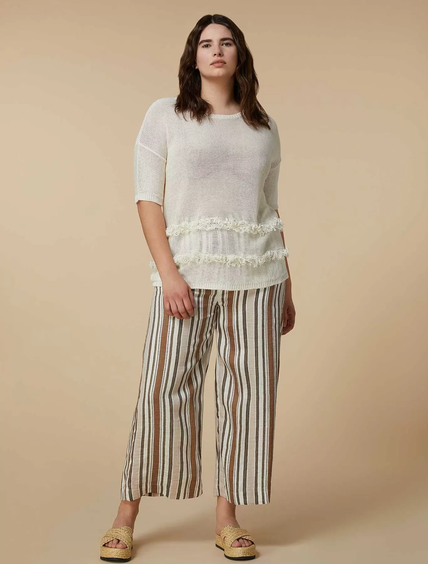 Online Pantalon En Lin Et Nylon Femmes Pantalon