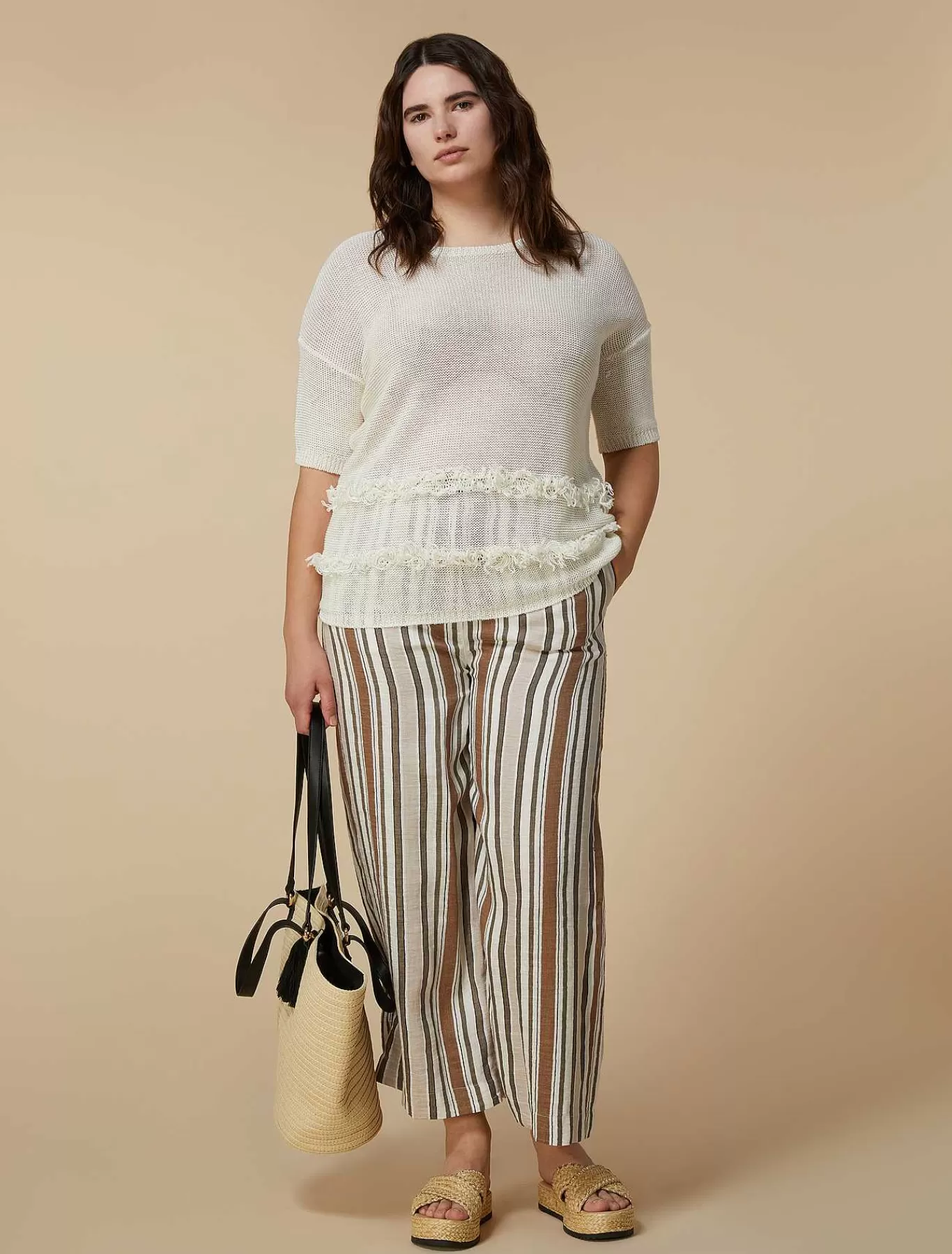 Online Pantalon En Lin Et Nylon Femmes Pantalon