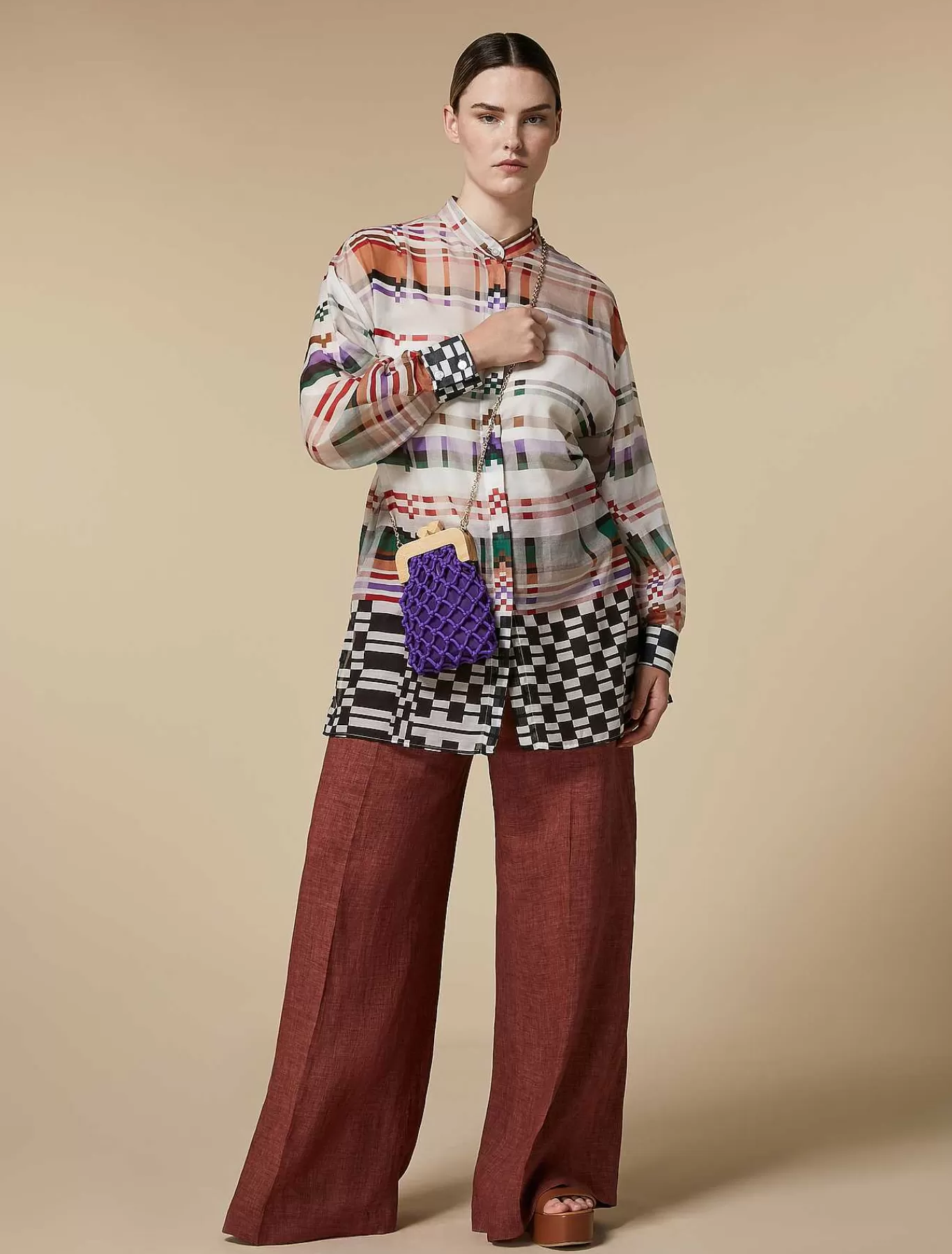 Shop Pantalon En Lin Leger Femmes Pantalon