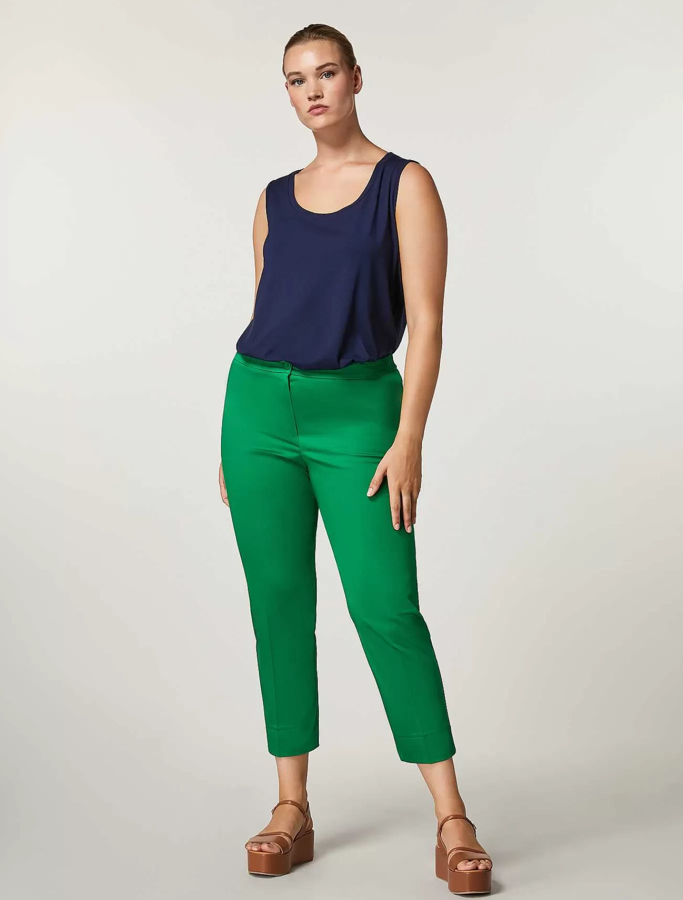 Shop Pantalon En Satin De Coton Femmes Pantalon