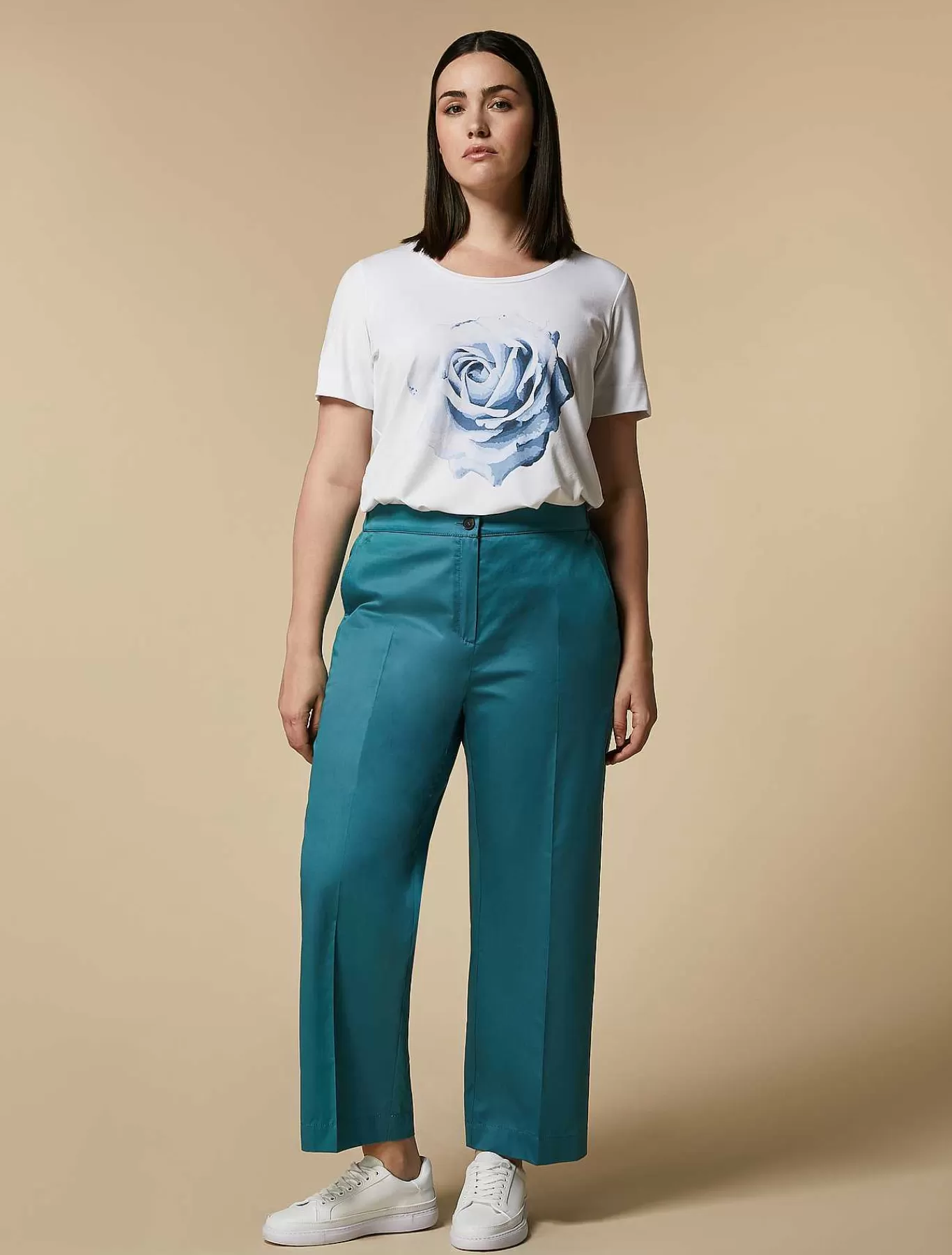 Shop Pantalon En Satin De Coton Femmes Pantalon