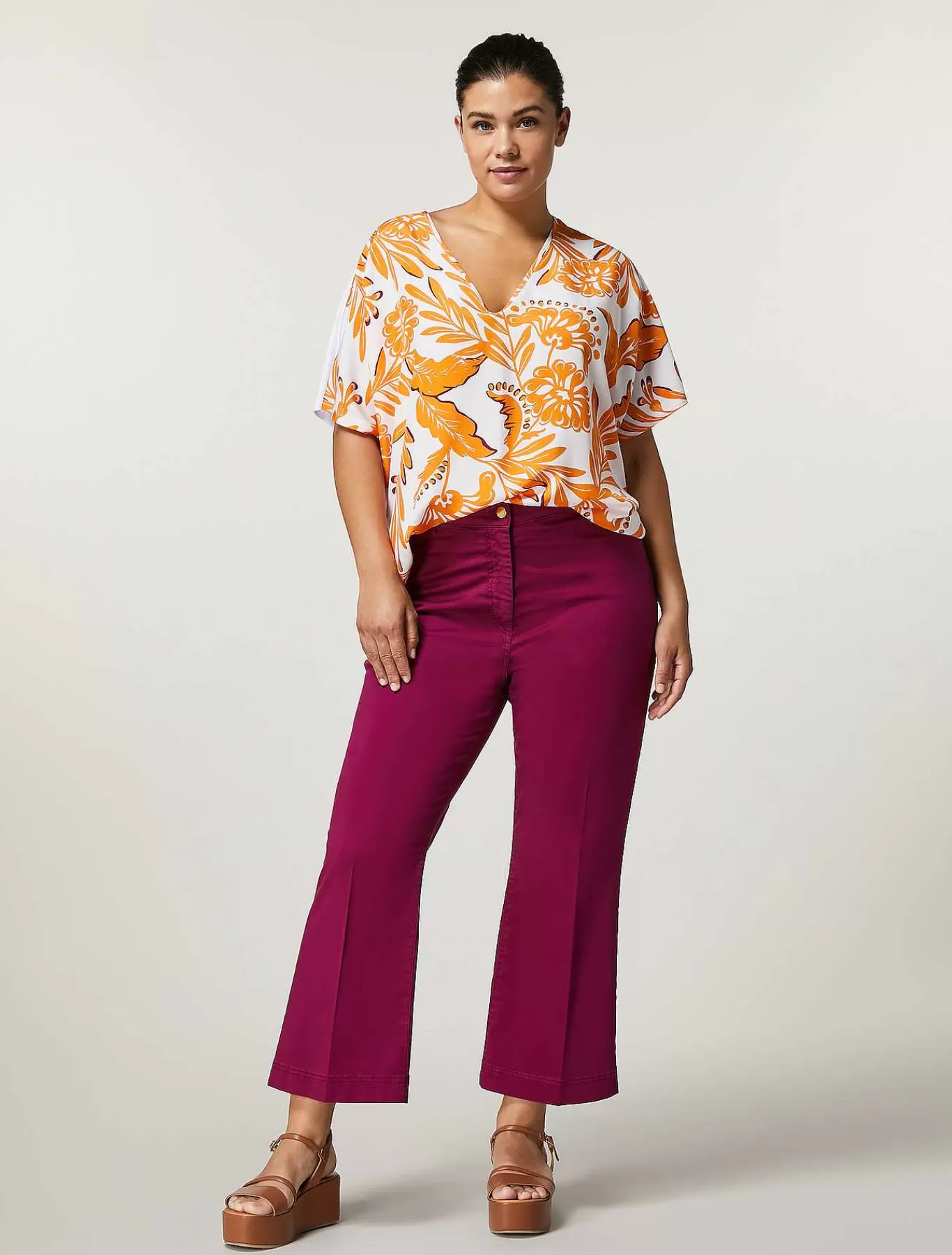 Fashion Pantalon En Satin De Coton Femmes Pantalon