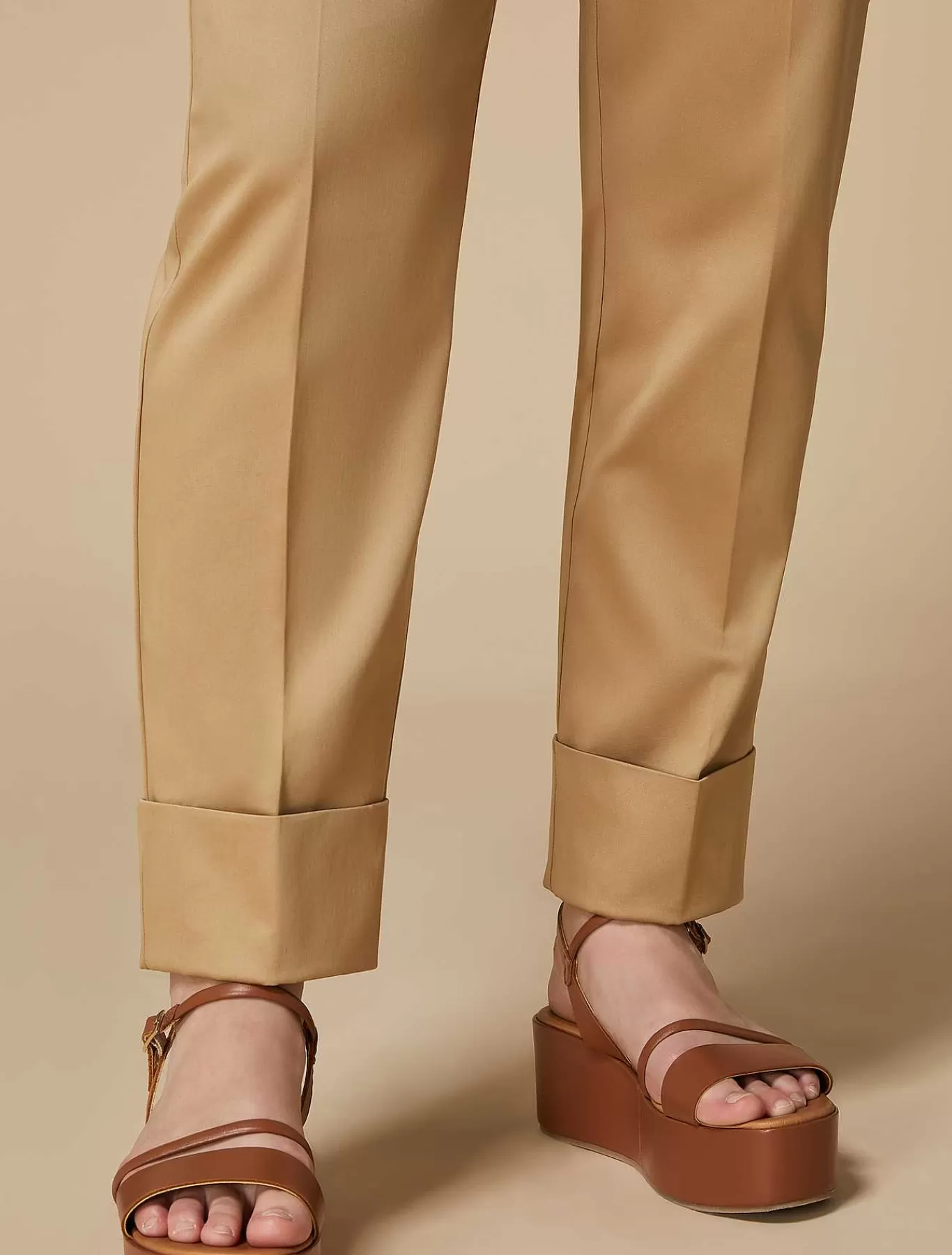Cheap Pantalon En Satin De Coton Femmes Pantalon