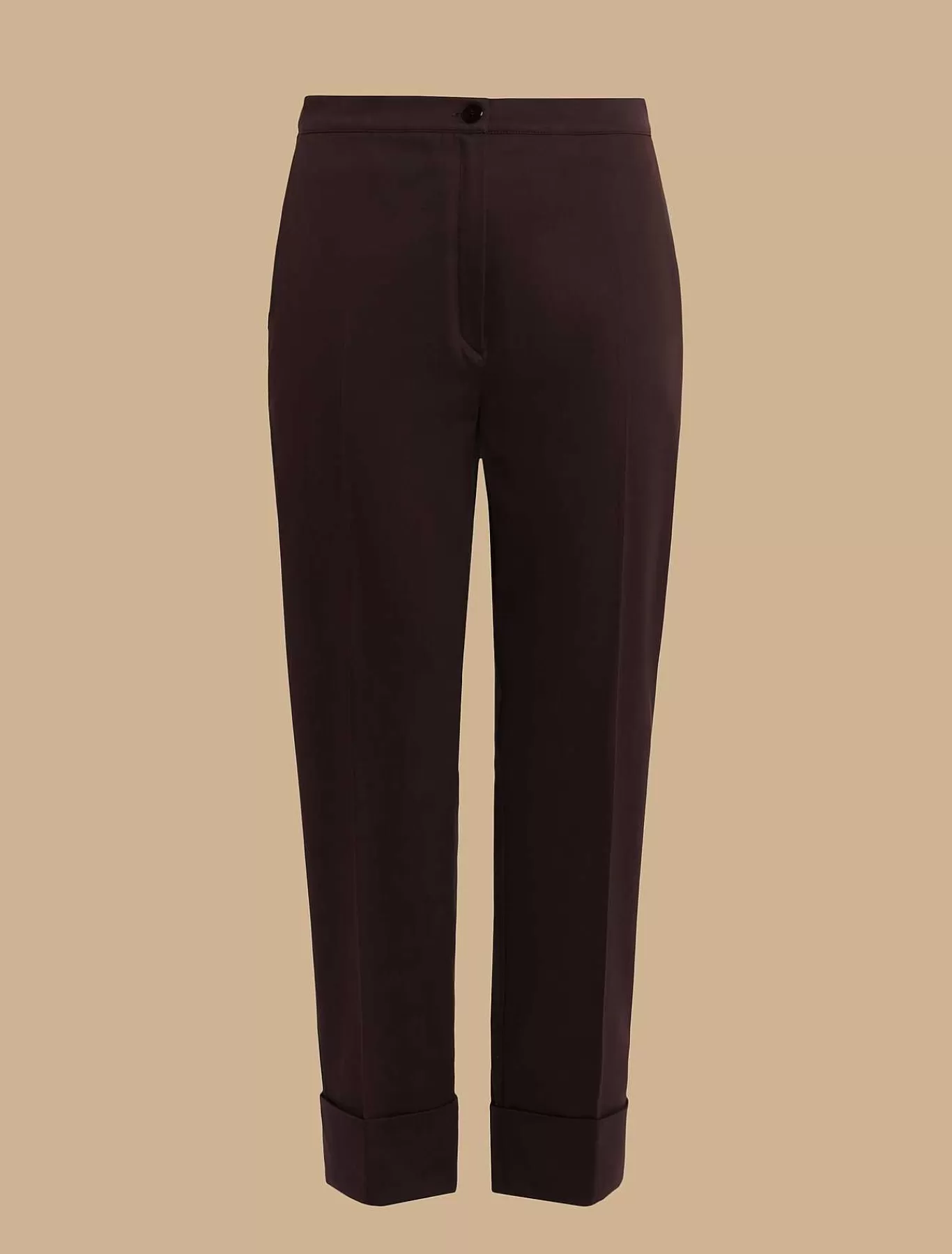 Outlet Pantalon En Satin De Coton Femmes Pantalon