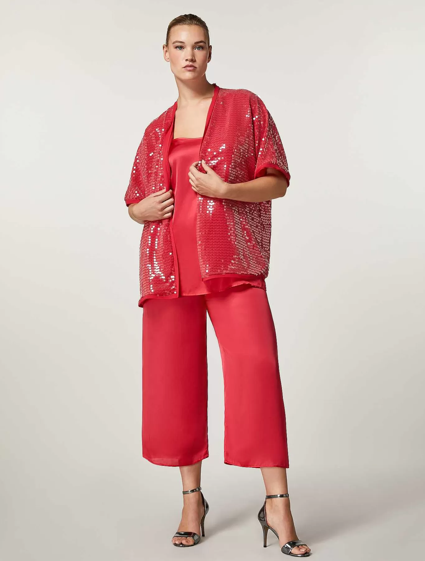 Clearance Pantalon En Satin De Viscose Femmes Pantalon