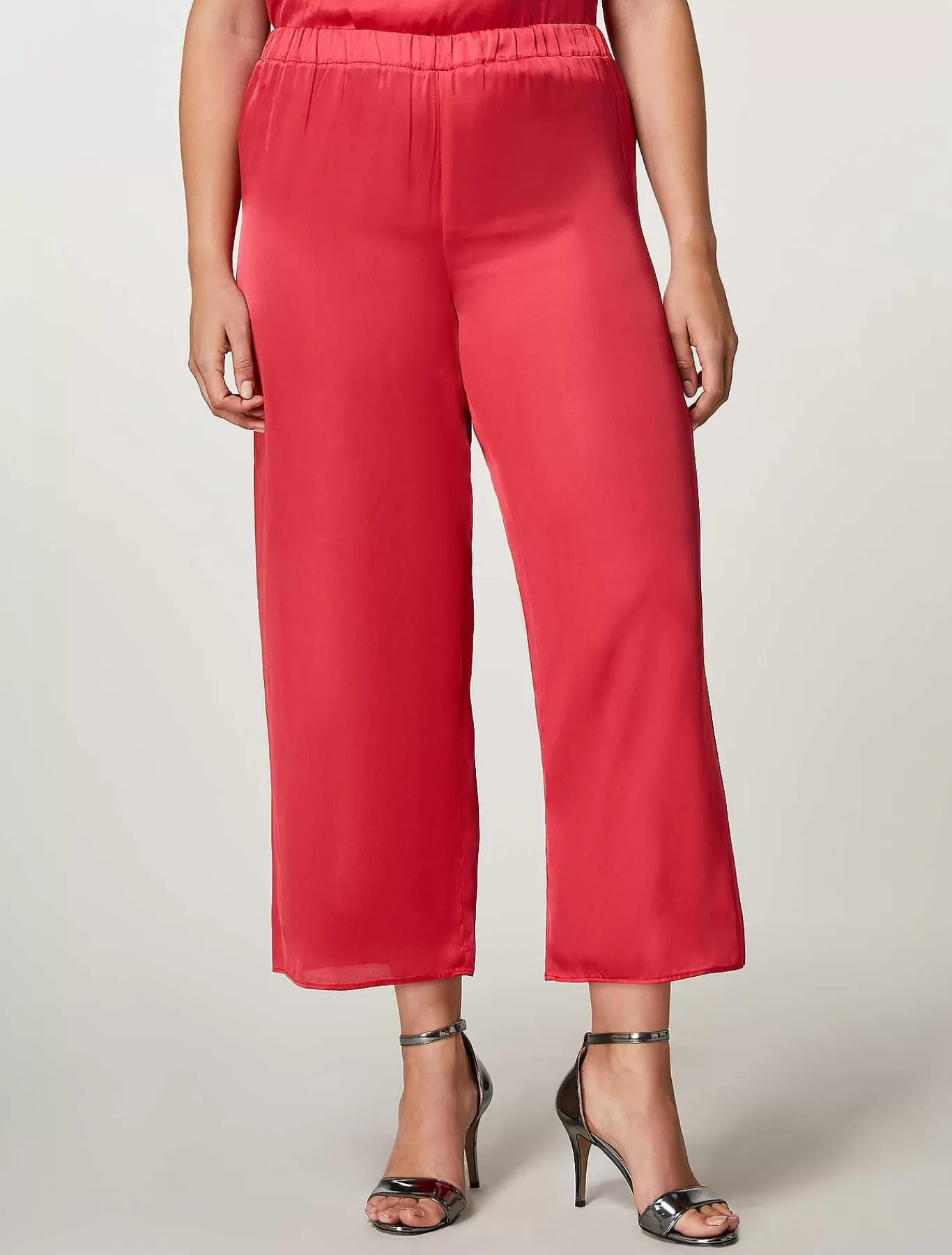 Clearance Pantalon En Satin De Viscose Femmes Pantalon