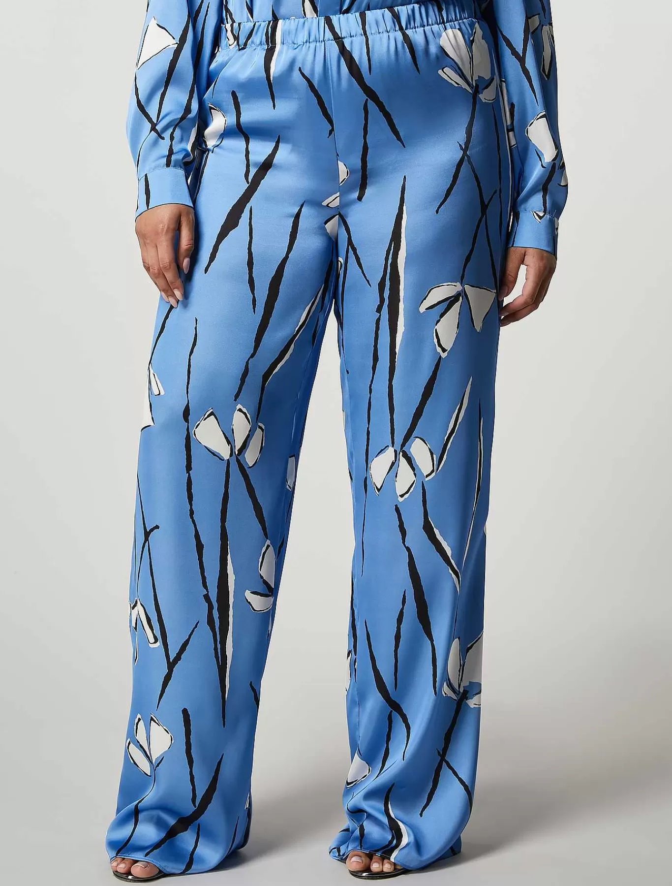 Best Pantalon En Satin Imprime Femmes Pantalon