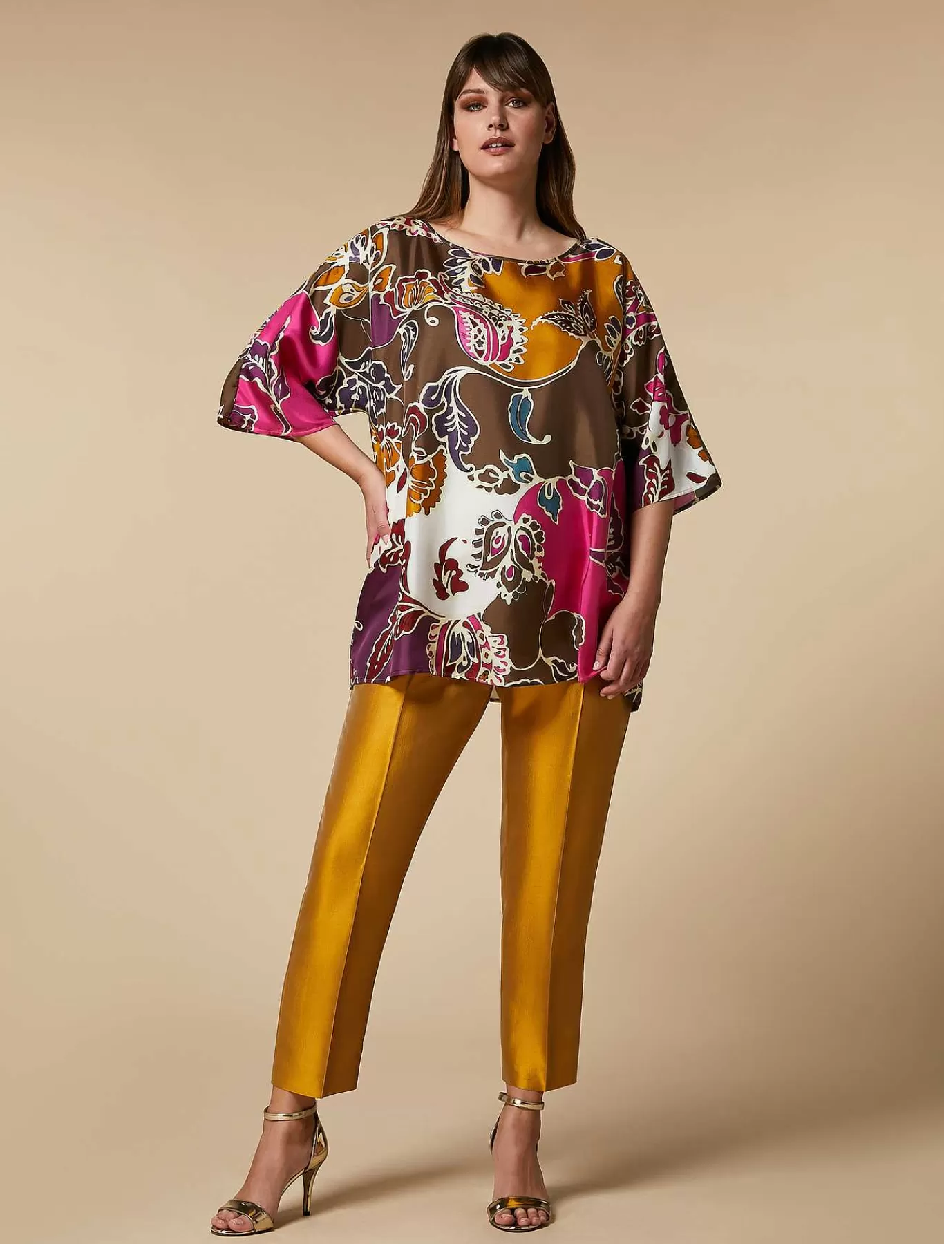 New Pantalon En Shantung Pure Soie Femmes Vêtements De Cérémonie