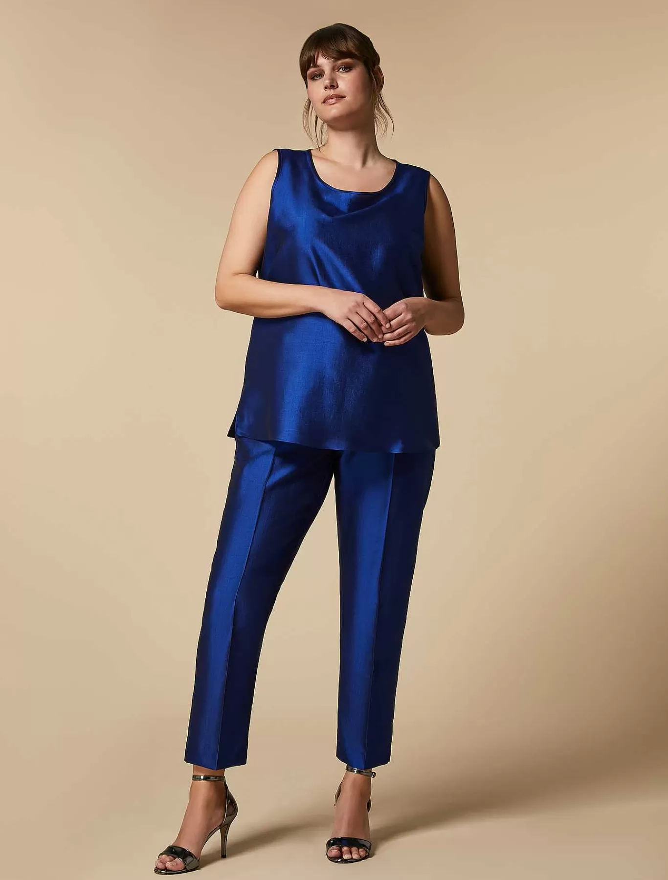 Store Pantalon En Shantung Pure Soie Femmes Vêtements De Cérémonie