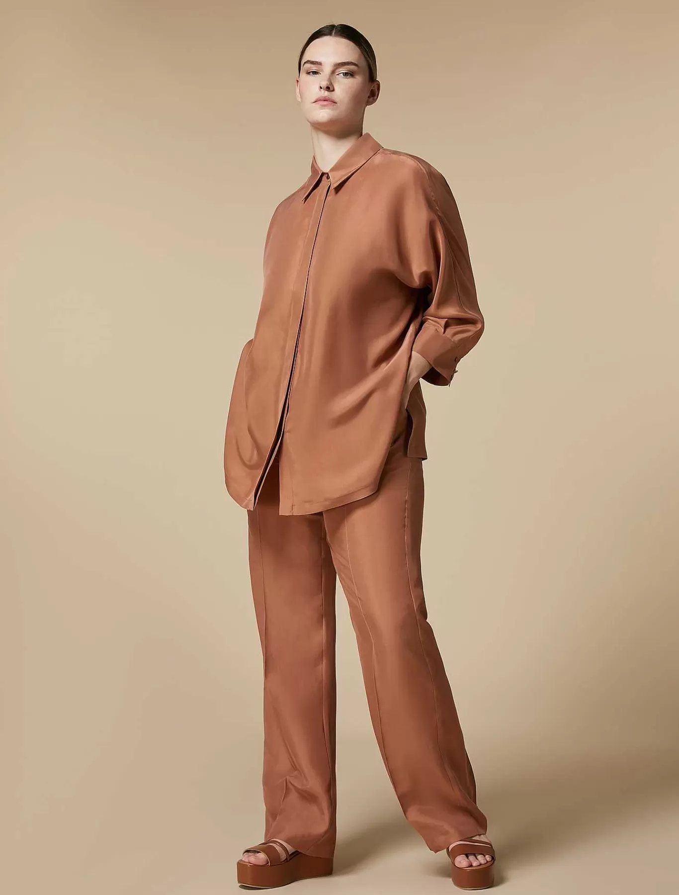 Online Pantalon En Soie Femmes Pantalon