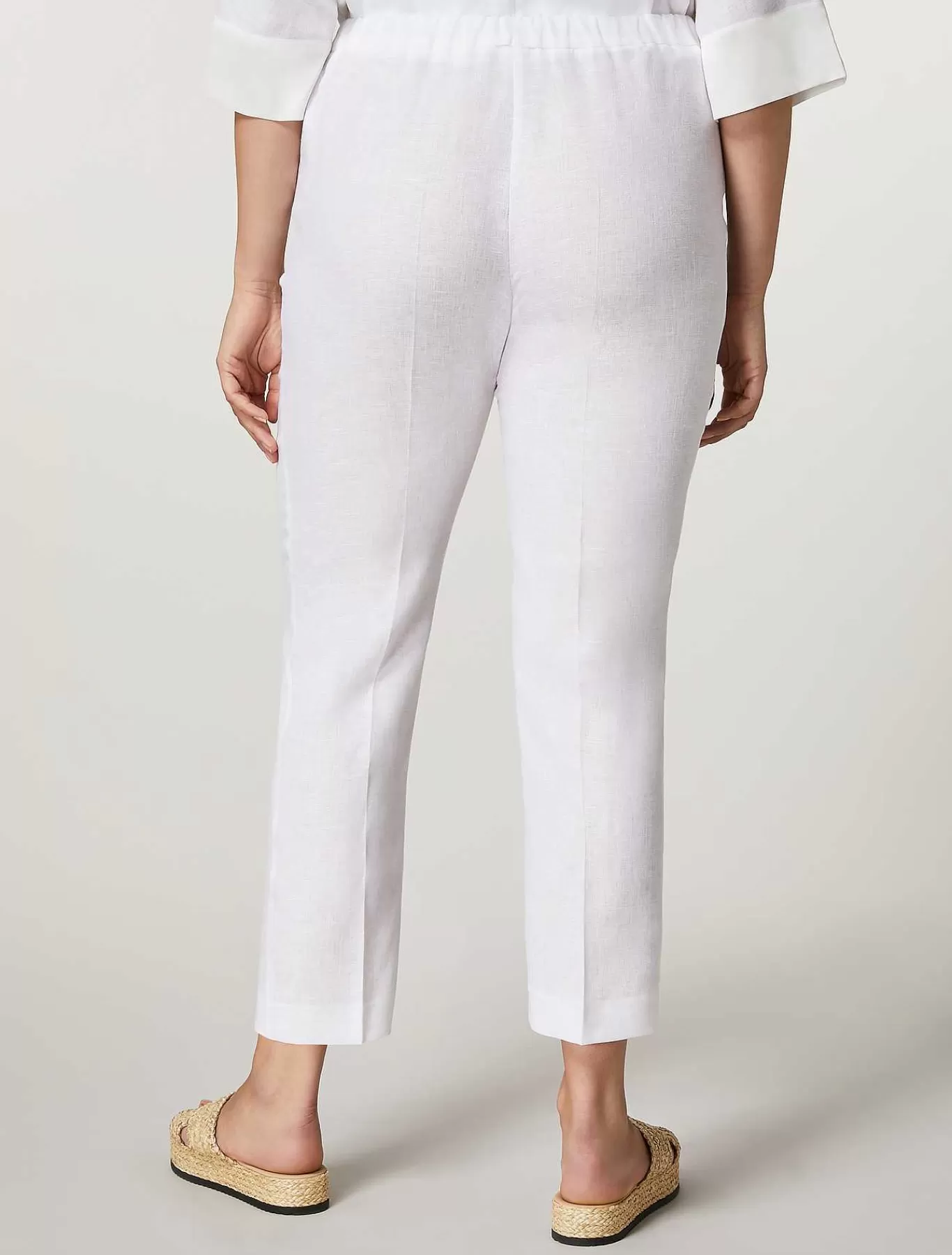 Fashion Pantalon En Tissu De Lin Femmes Pantalon