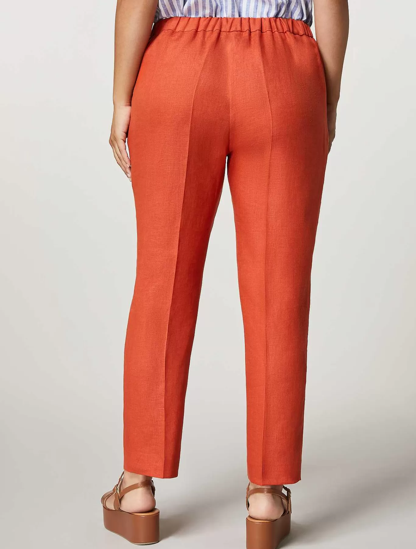 Fashion Pantalon En Tissu De Lin Femmes Pantalon