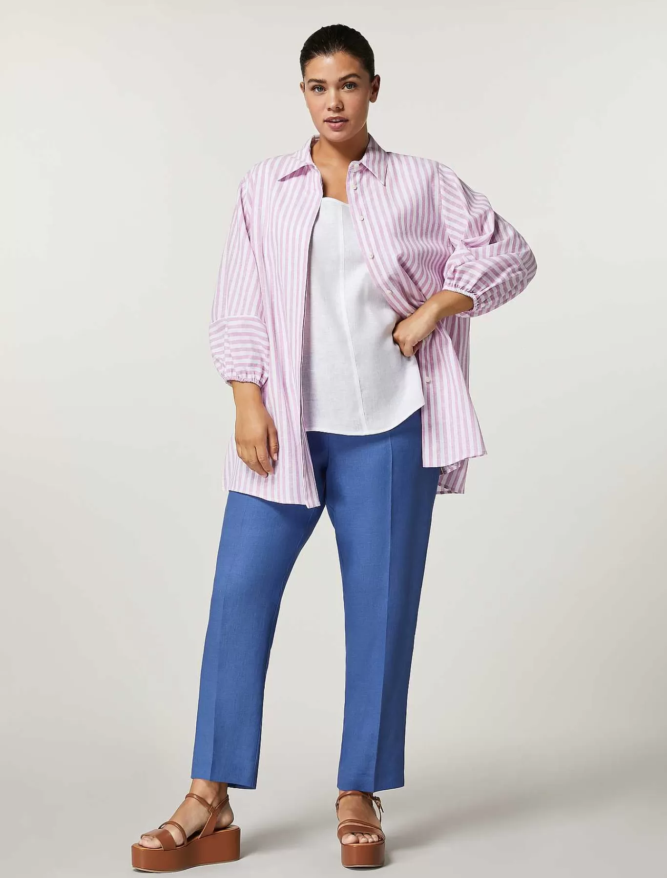 Best Pantalon En Tissu De Lin Femmes Pantalon