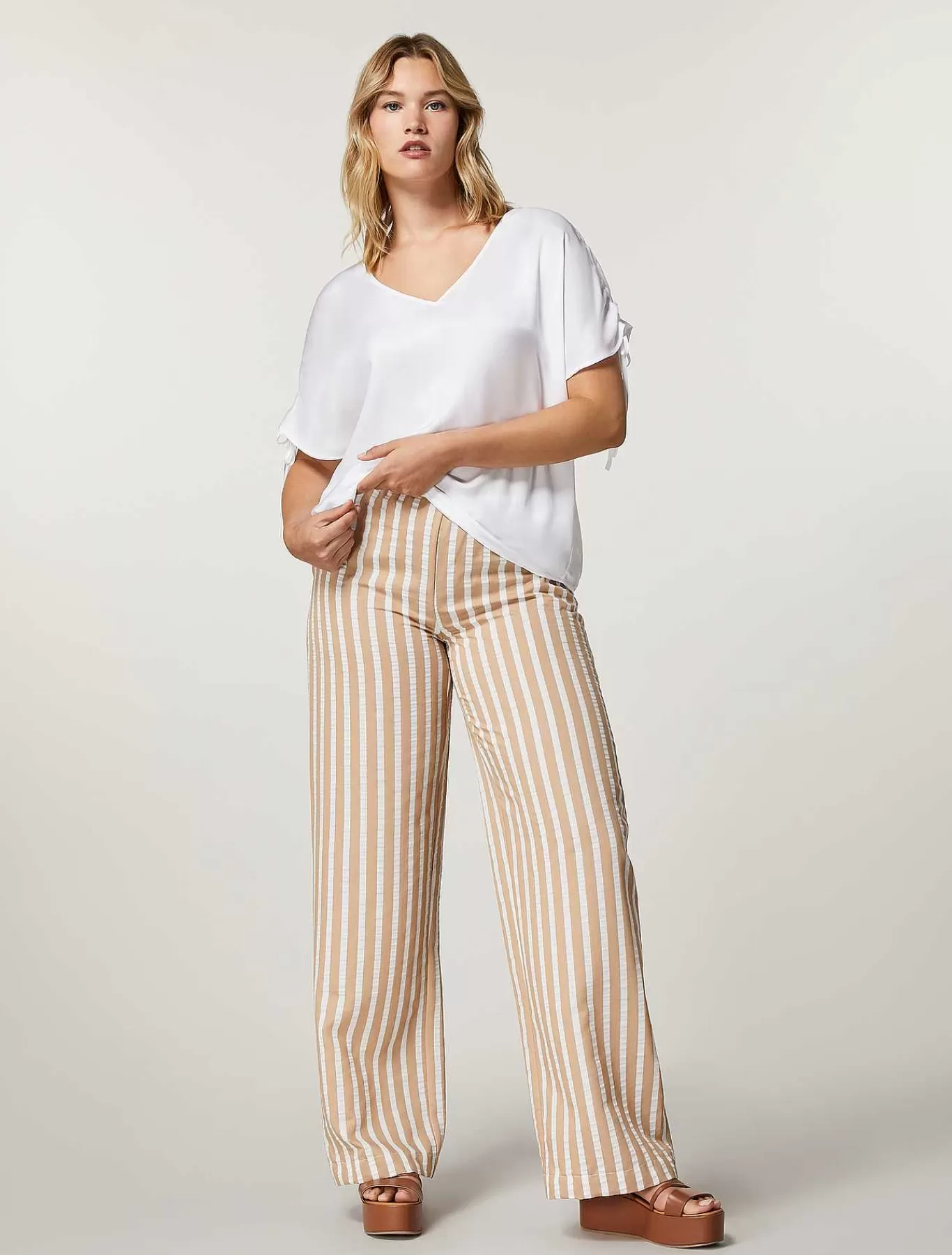Sale Pantalon En Viscose Jacquard Femmes Pantalon
