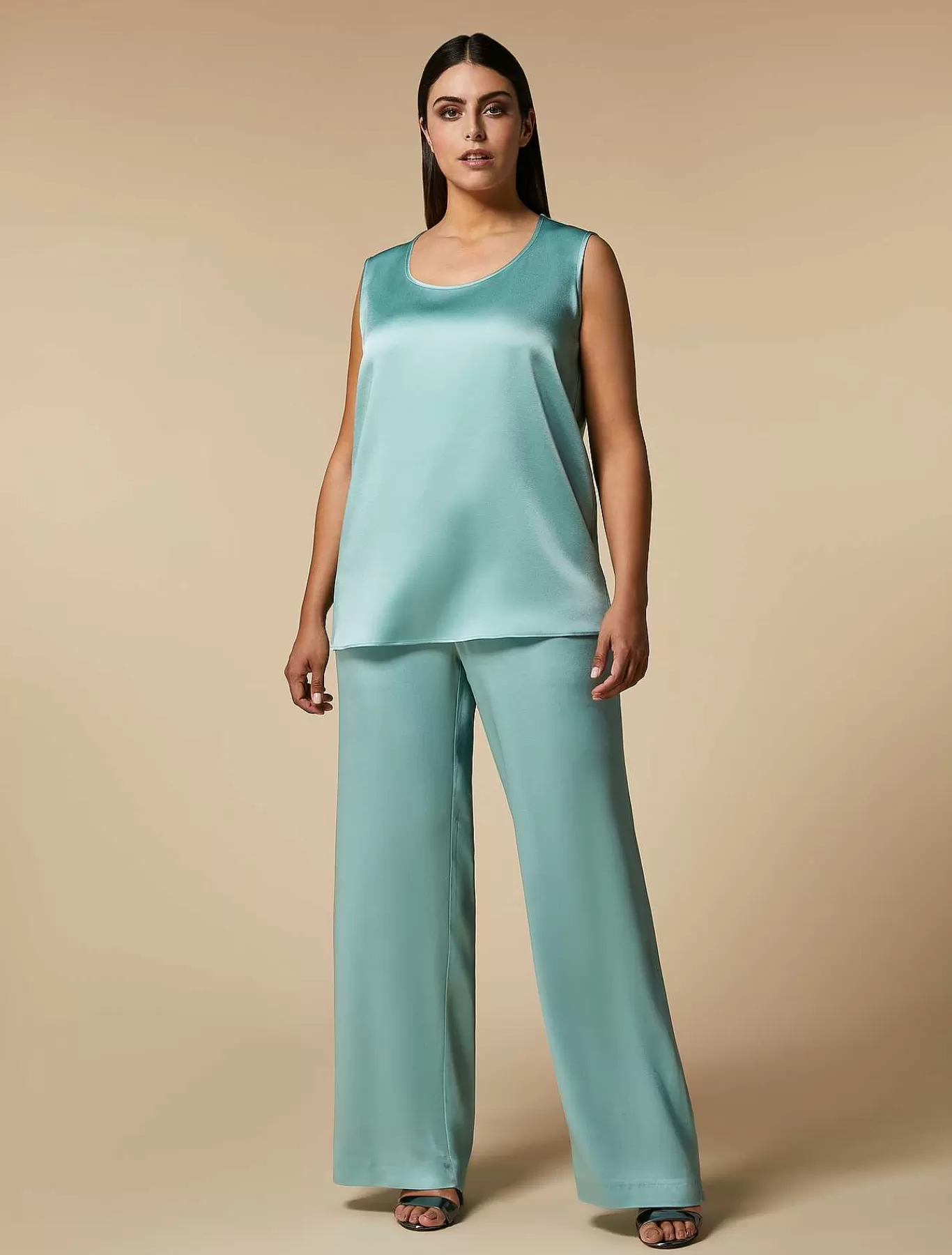 Sale Pantalon Envers En Satin Femmes Pantalon