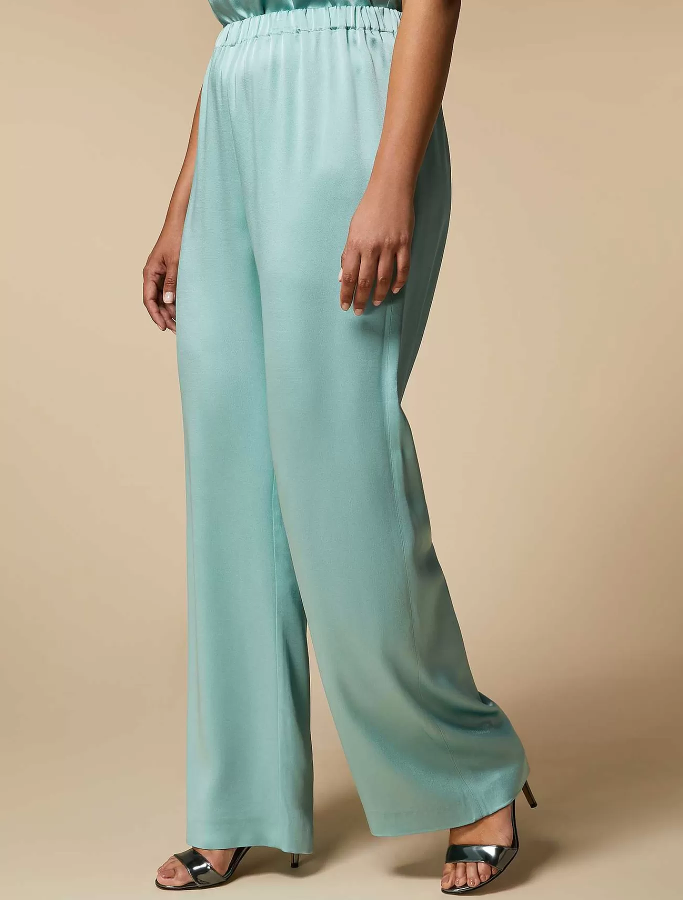 Sale Pantalon Envers En Satin Femmes Pantalon