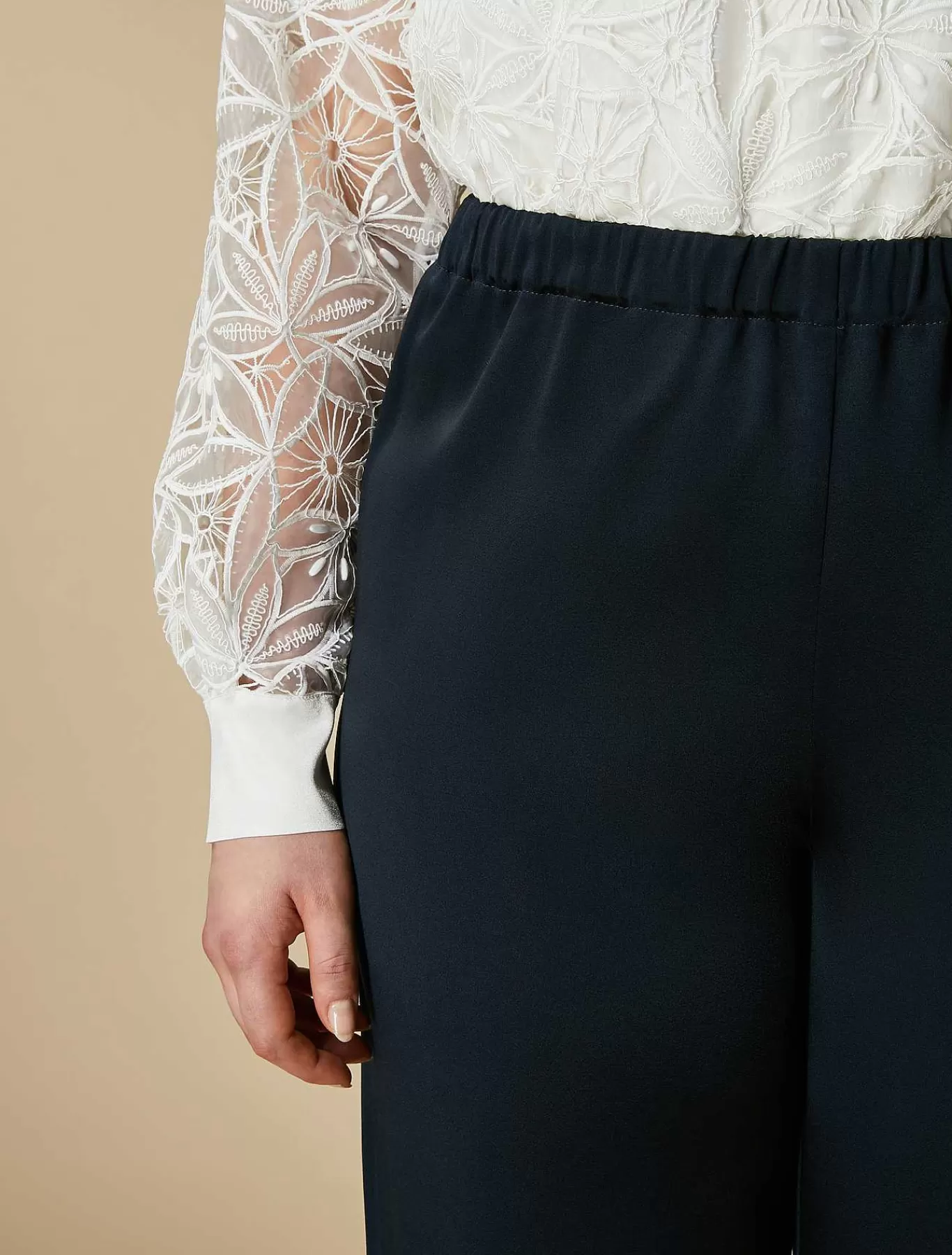Store Pantalon Envers En Satin Femmes Pantalon