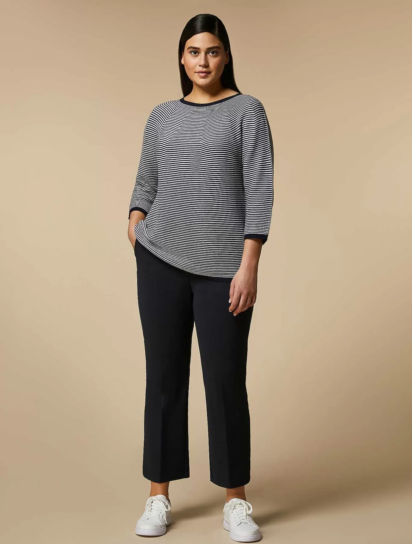 Discount Pantalon Evase En Coton Melange Femmes Pantalon