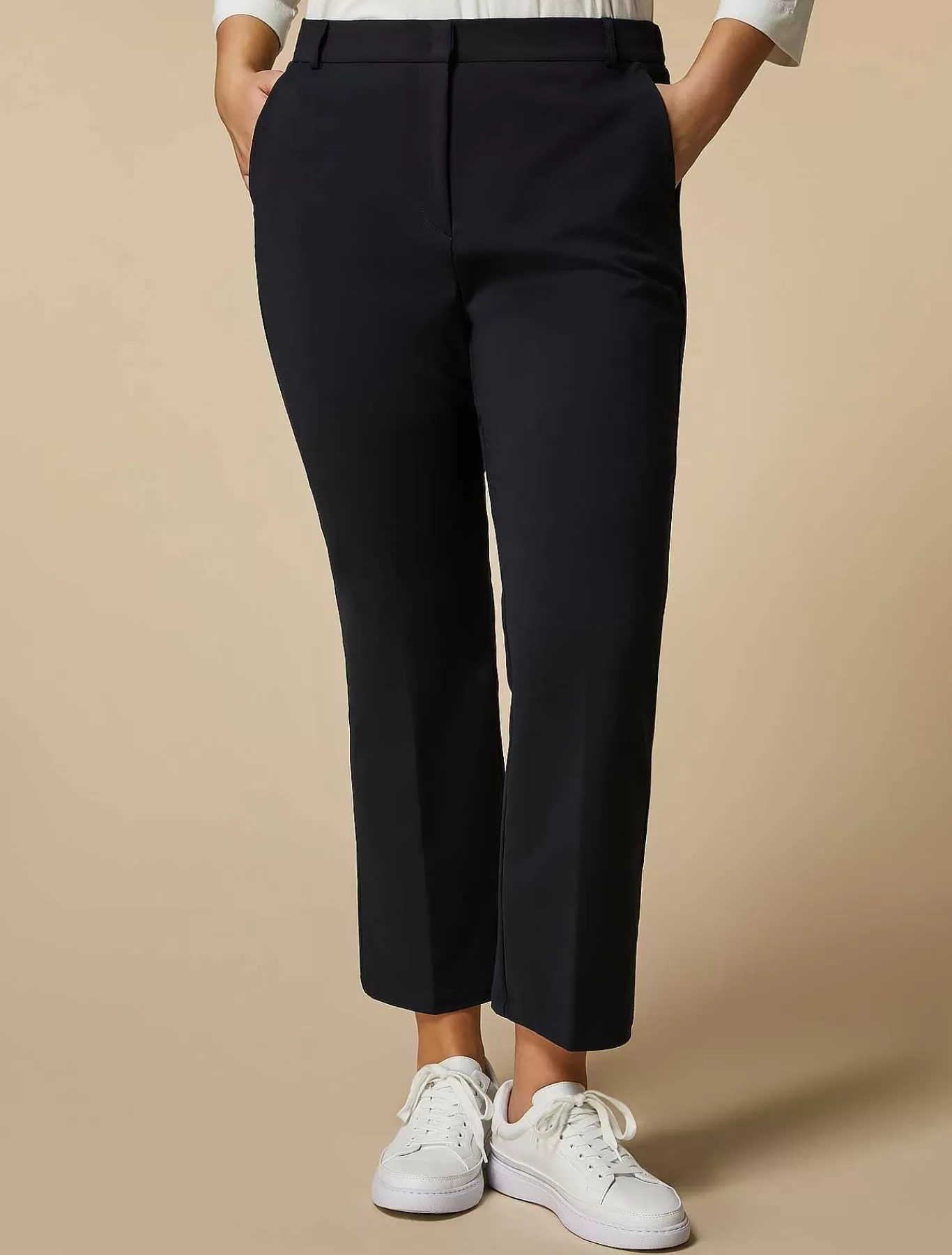 Discount Pantalon Evase En Coton Melange Femmes Pantalon