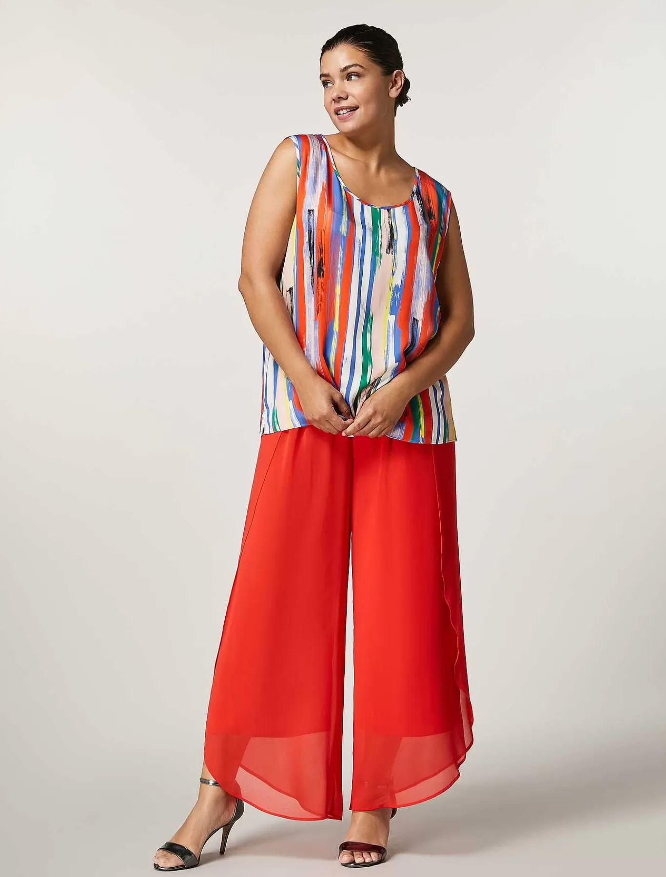 Sale Pantalon Georgette Femmes Pantalon