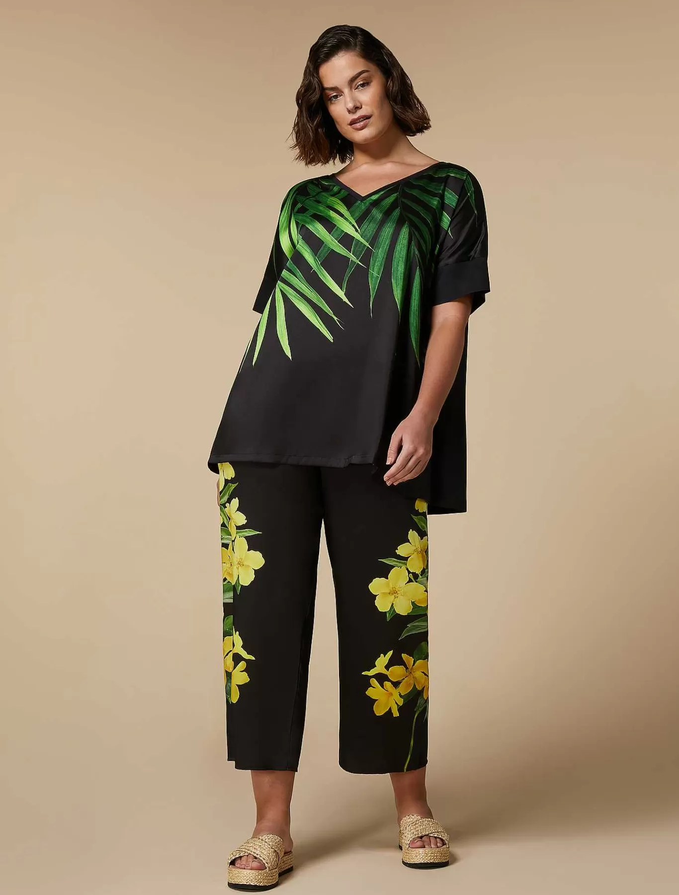 Best Sale Pantalon Imprime A Jambe Large Femmes Pantalon