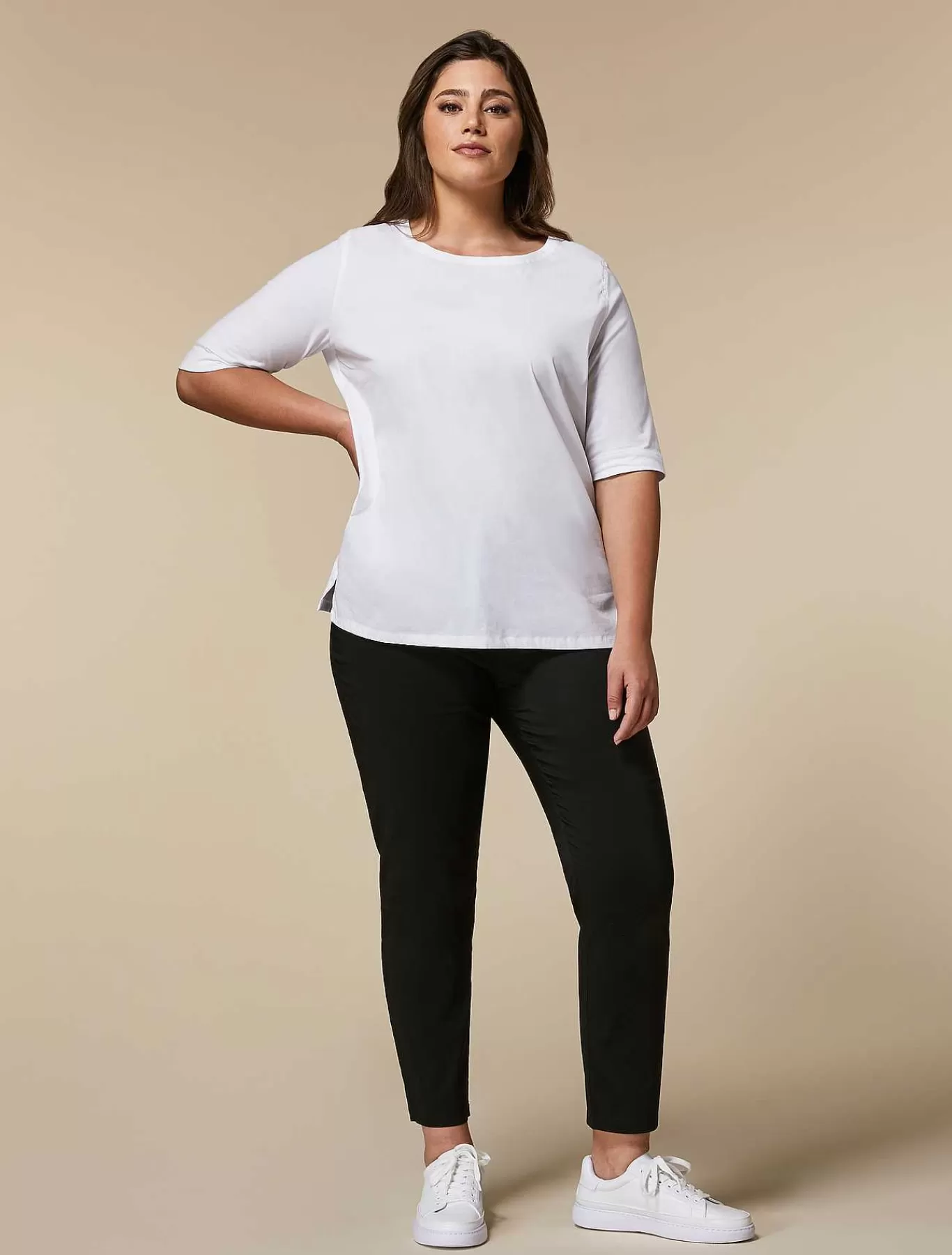 Sale Pantalon Legging En Popeline Femmes Pantalon