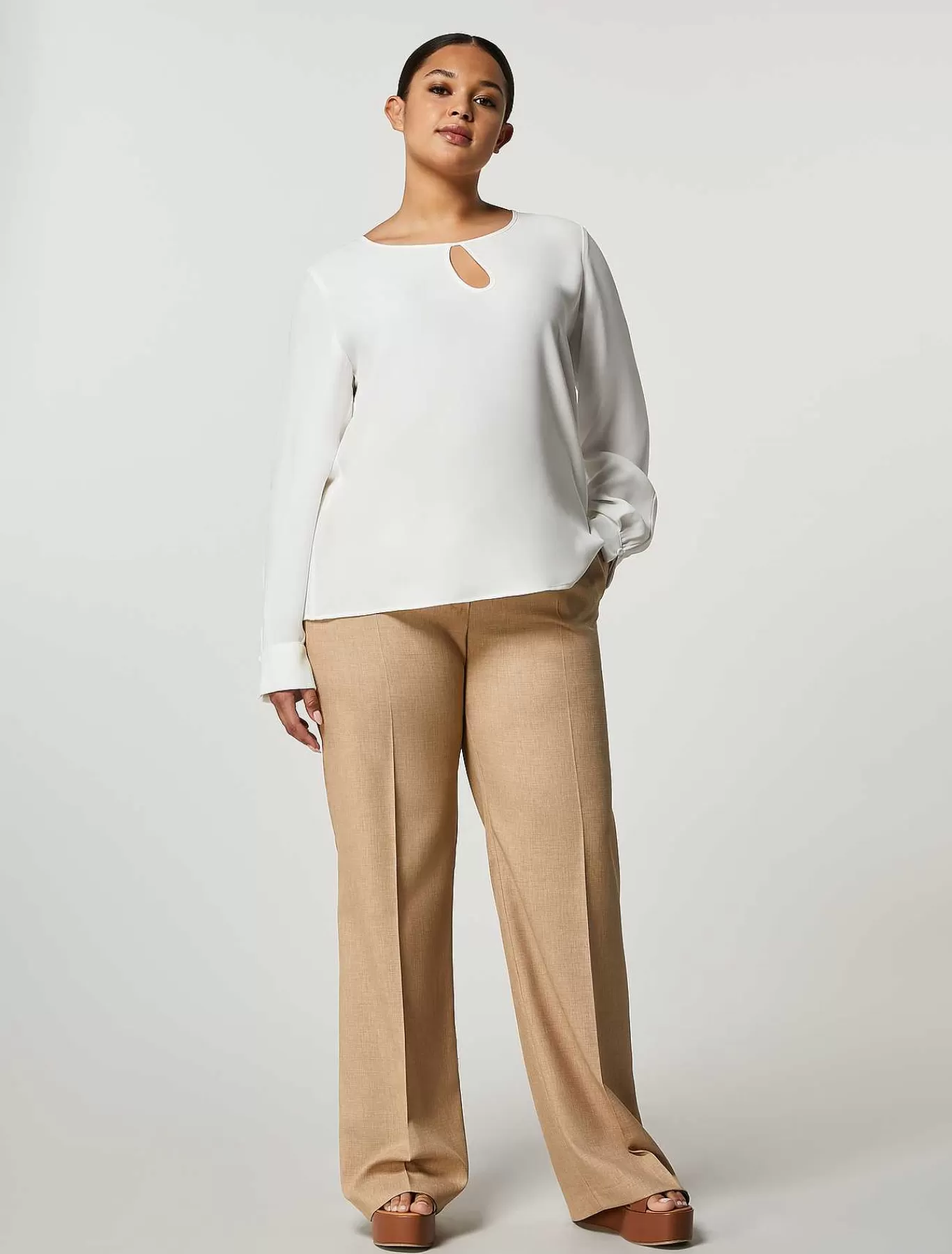 Outlet Pantalon Palazzo Aspect Basket Femmes Pantalon