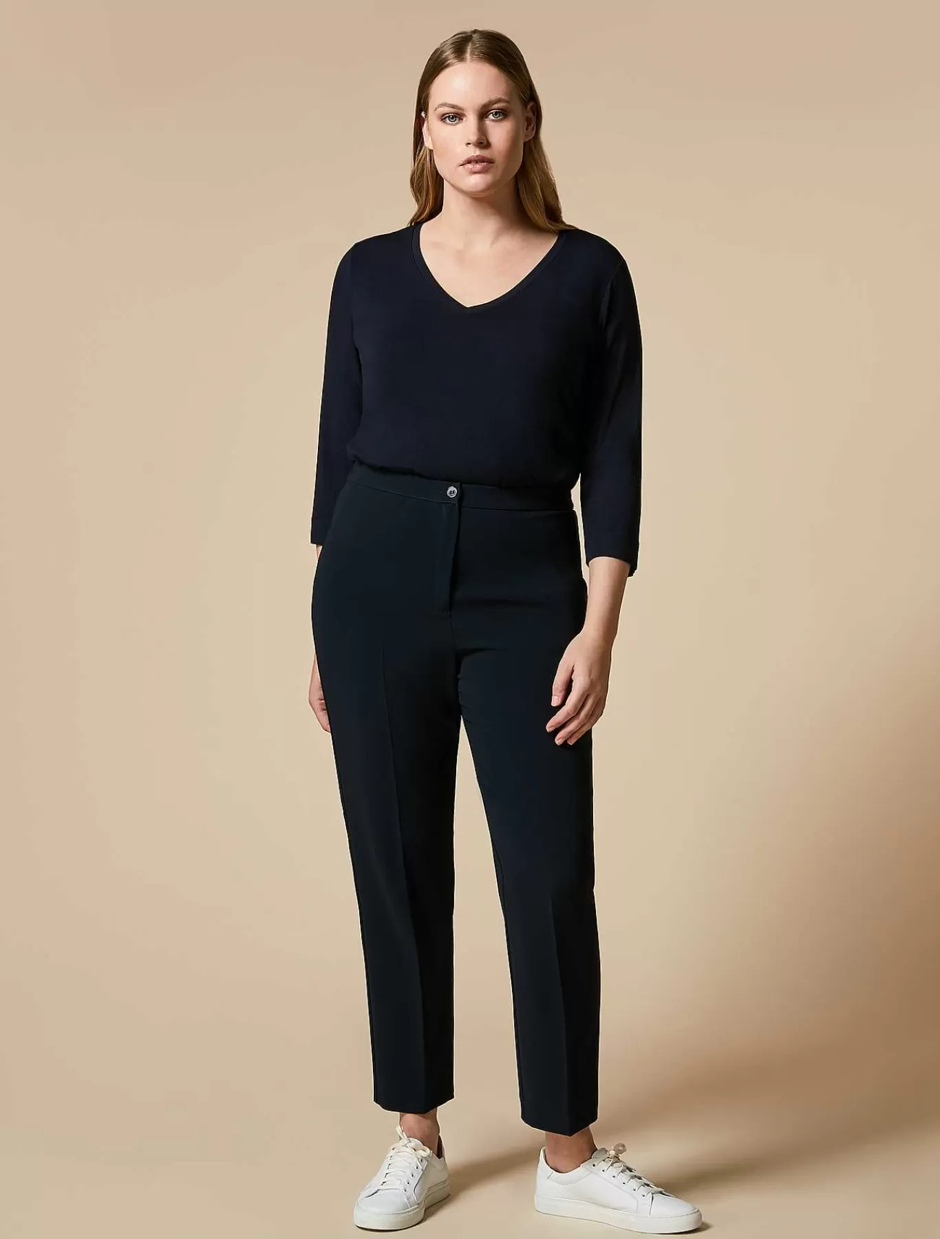 Sale Pantalon Slim En Cady De Triacetate Femmes Pantalon