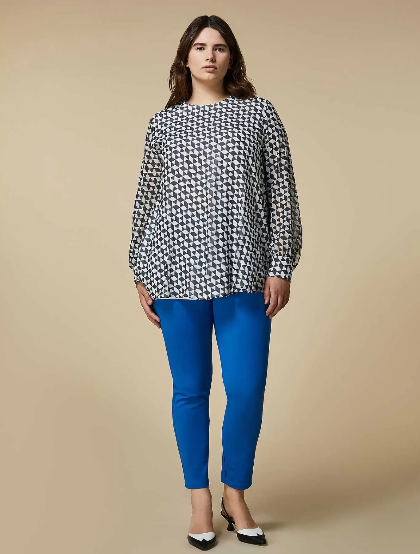 Sale Pantalon Slim En Toile De Coton Femmes Pantalon