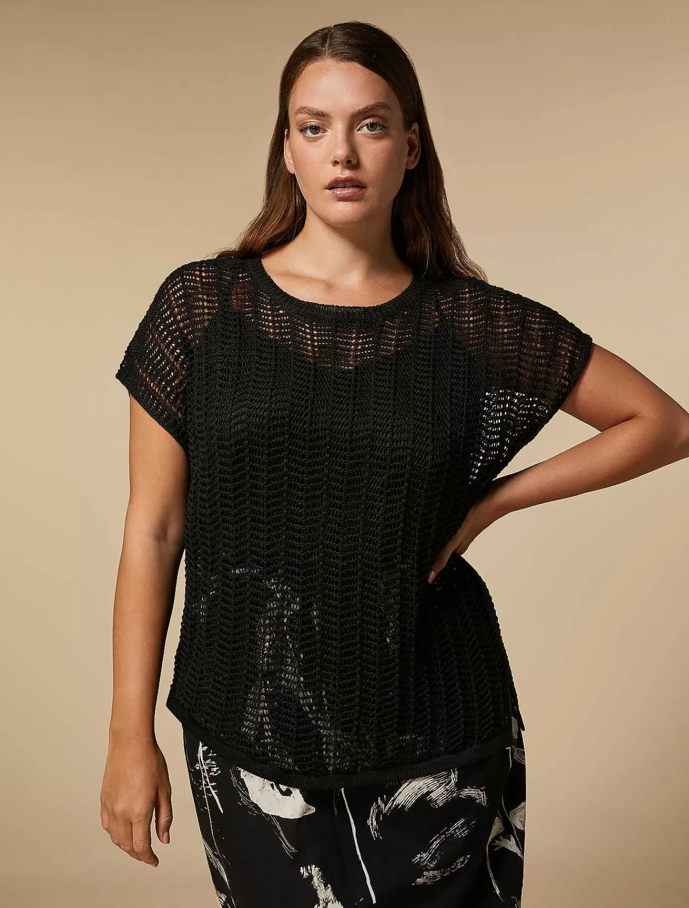 Sale Pull Cordonnet En Lin Femmes Tricots