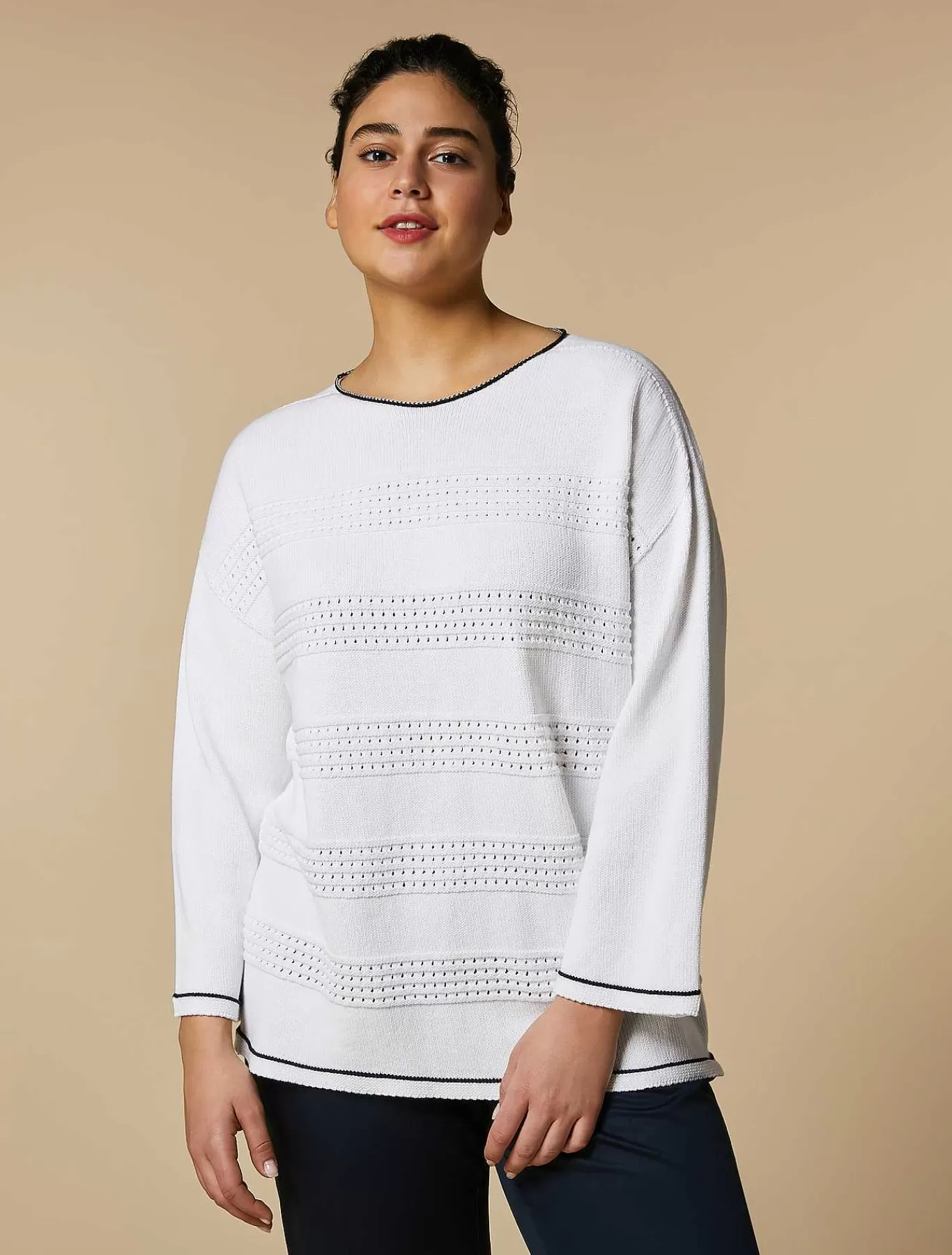 Outlet Pull En Coton Sans Couture Femmes Tricots