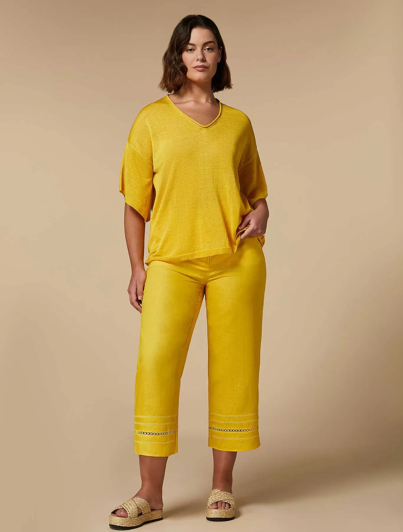 Hot Pull En Fil De Lin Et Viscose Femmes Tricots