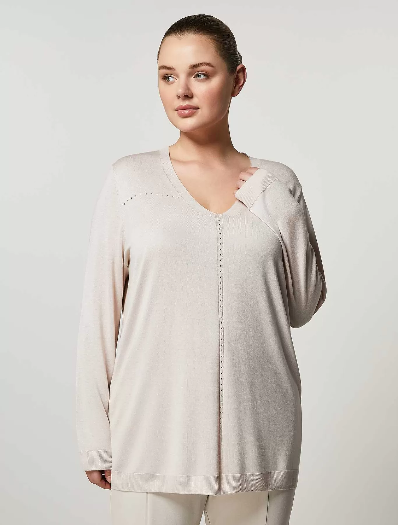 New Pull En Fil De Viscose Et De Soie Femmes Tricots