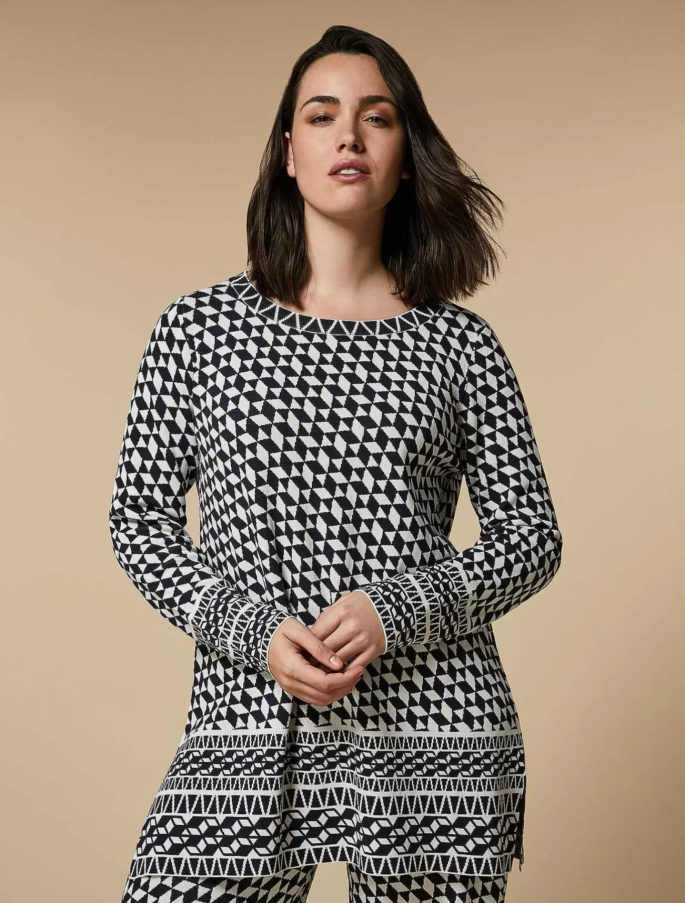 Online Pull Jacquard En Viscose Femmes Tricots