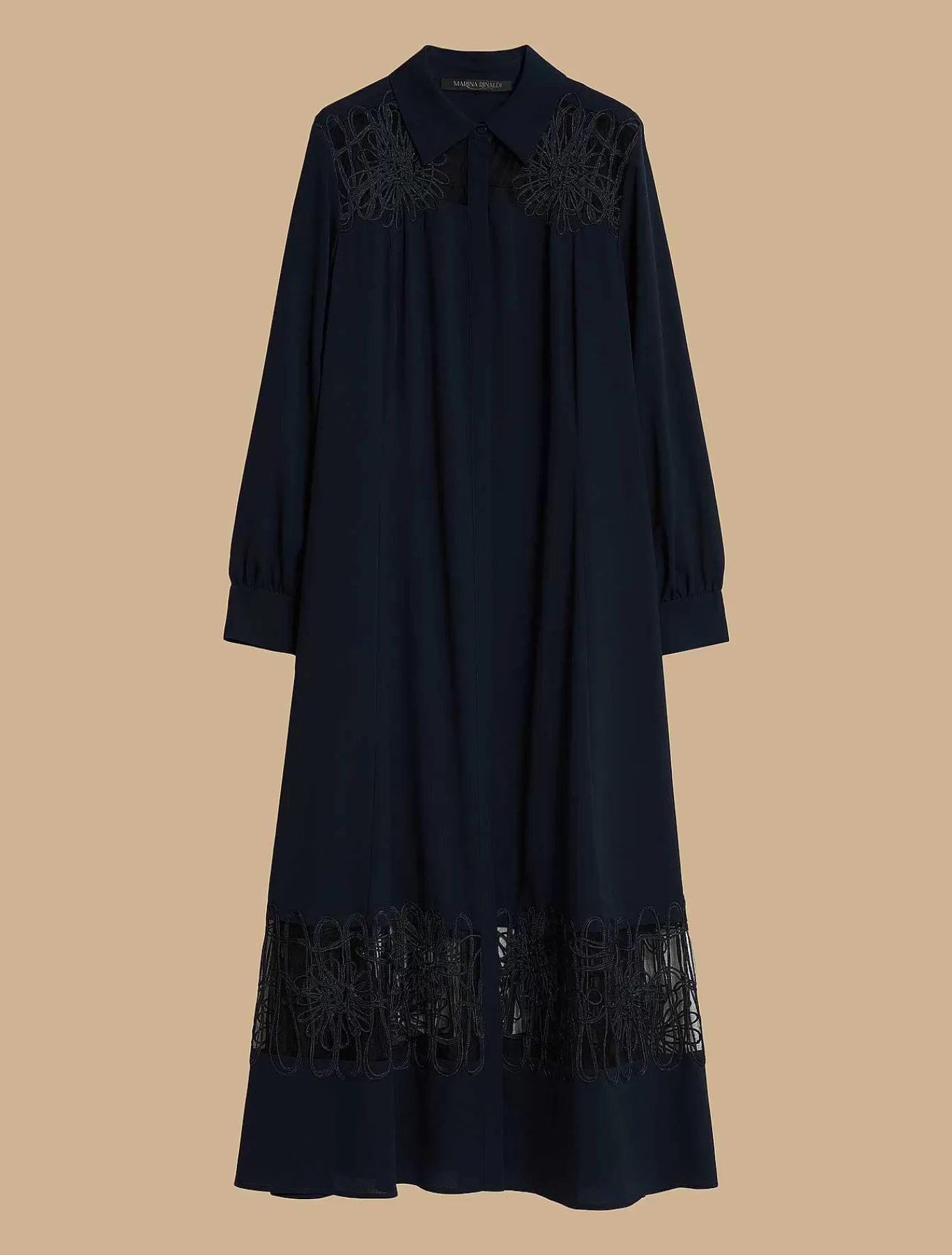 Best Robe Chemise En Crepe Brodee Femmes Robes