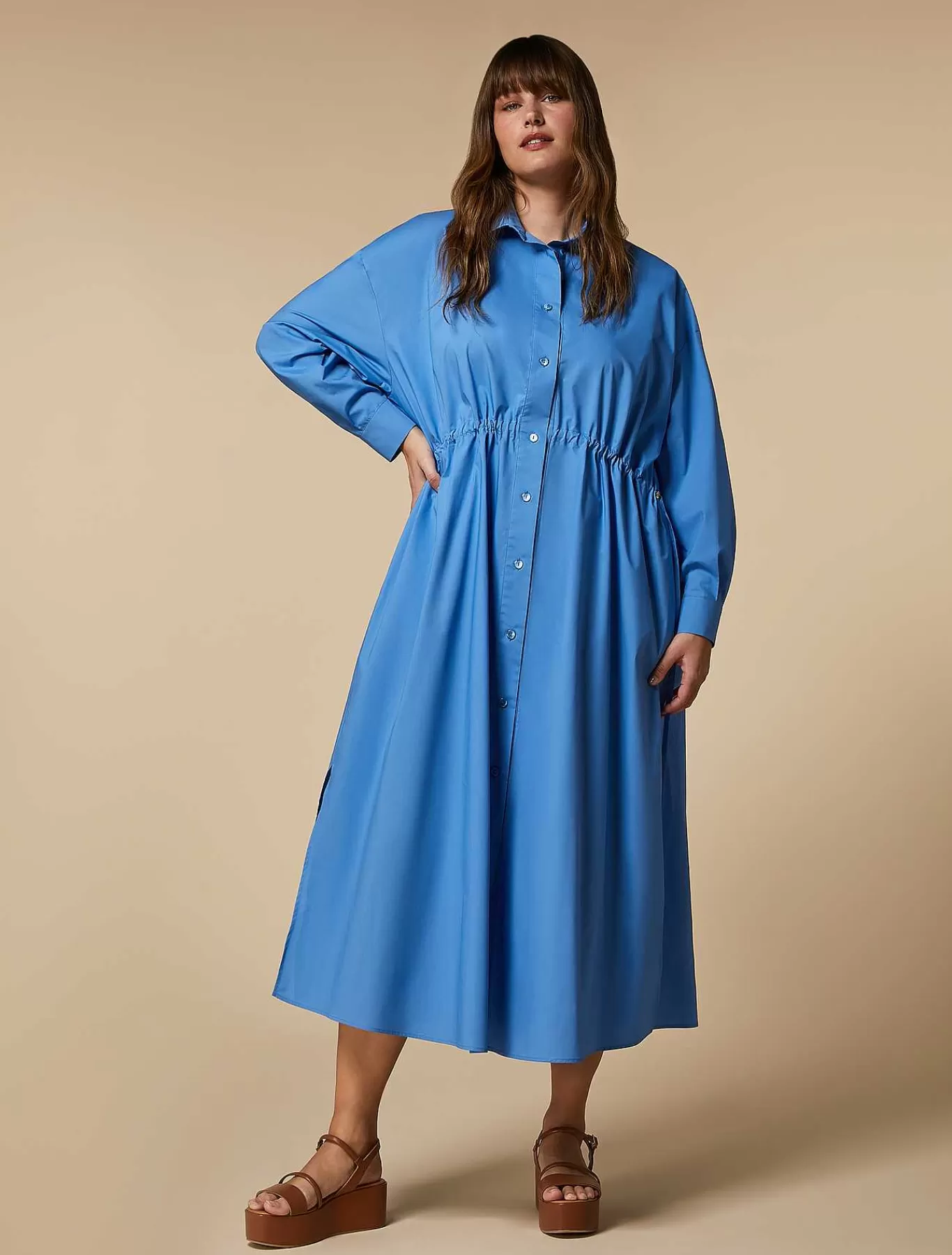 Best Sale Robe Chemise En Popeline Femmes Robes