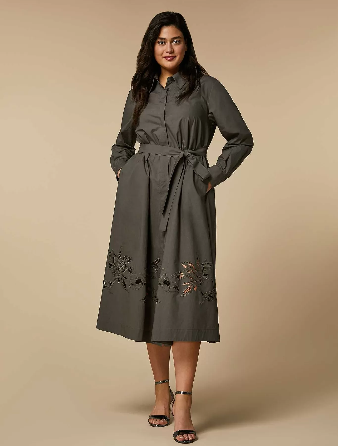 Flash Sale Robe Chemise En Popeline Brodee Femmes Robes