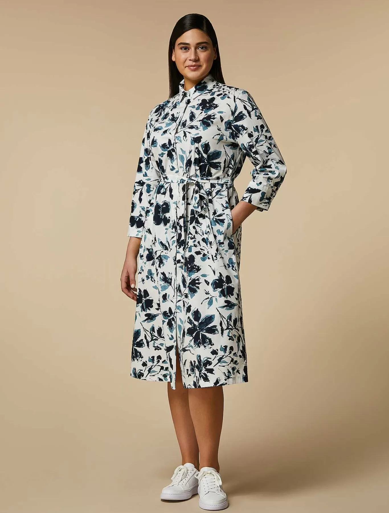 Cheap Robe Chemise En Popeline Imprimee Femmes Robes