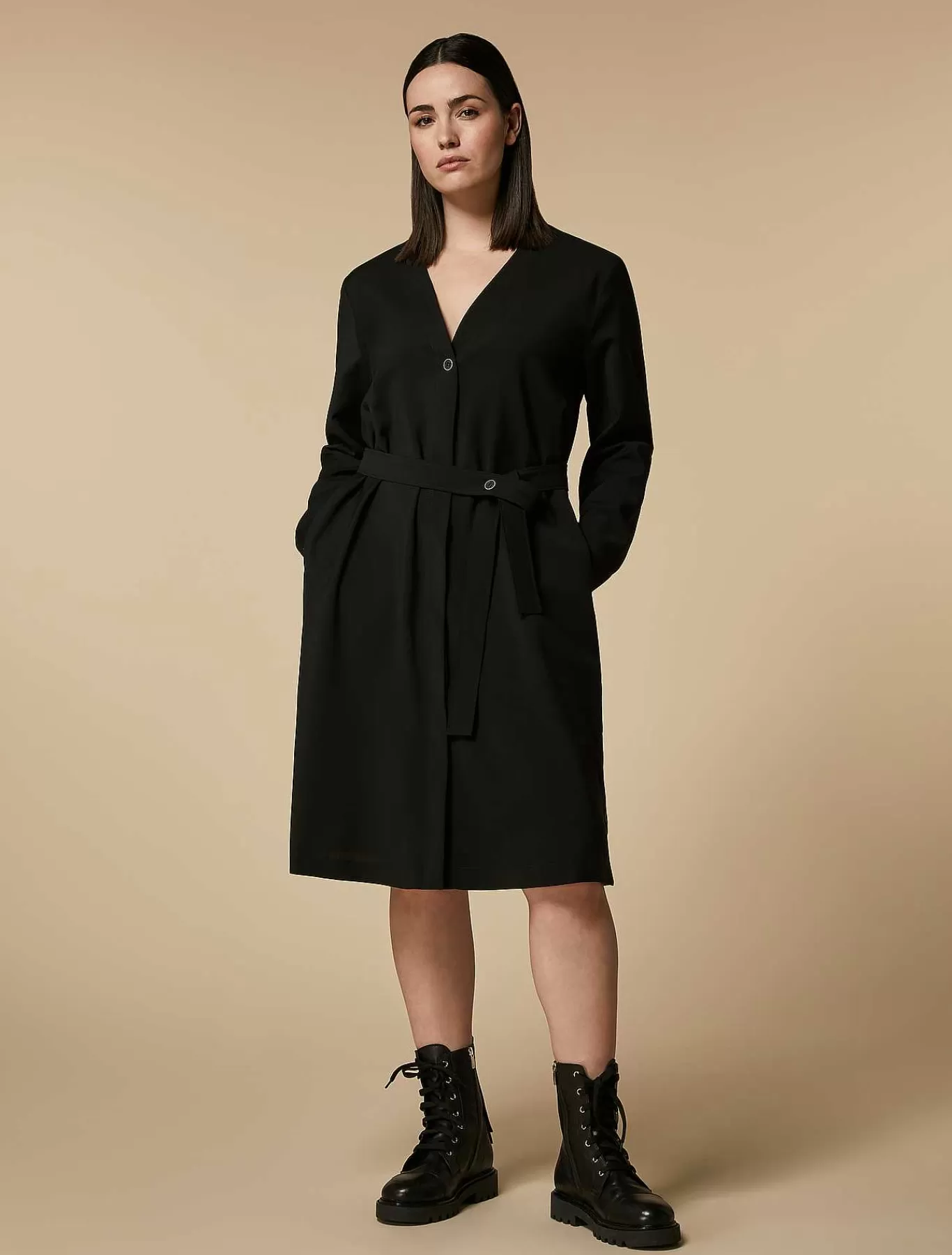 Fashion Robe Chemise En Pure Laine Femmes Robes