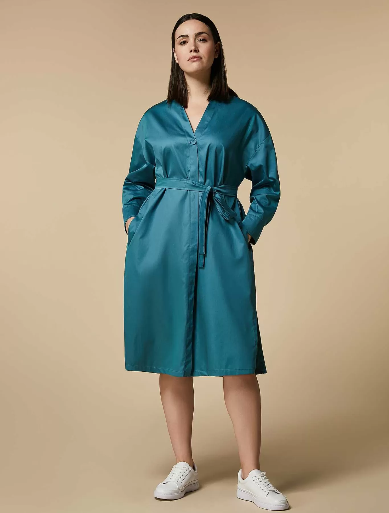 Discount Robe Chemise En Satin De Coton Femmes Robes