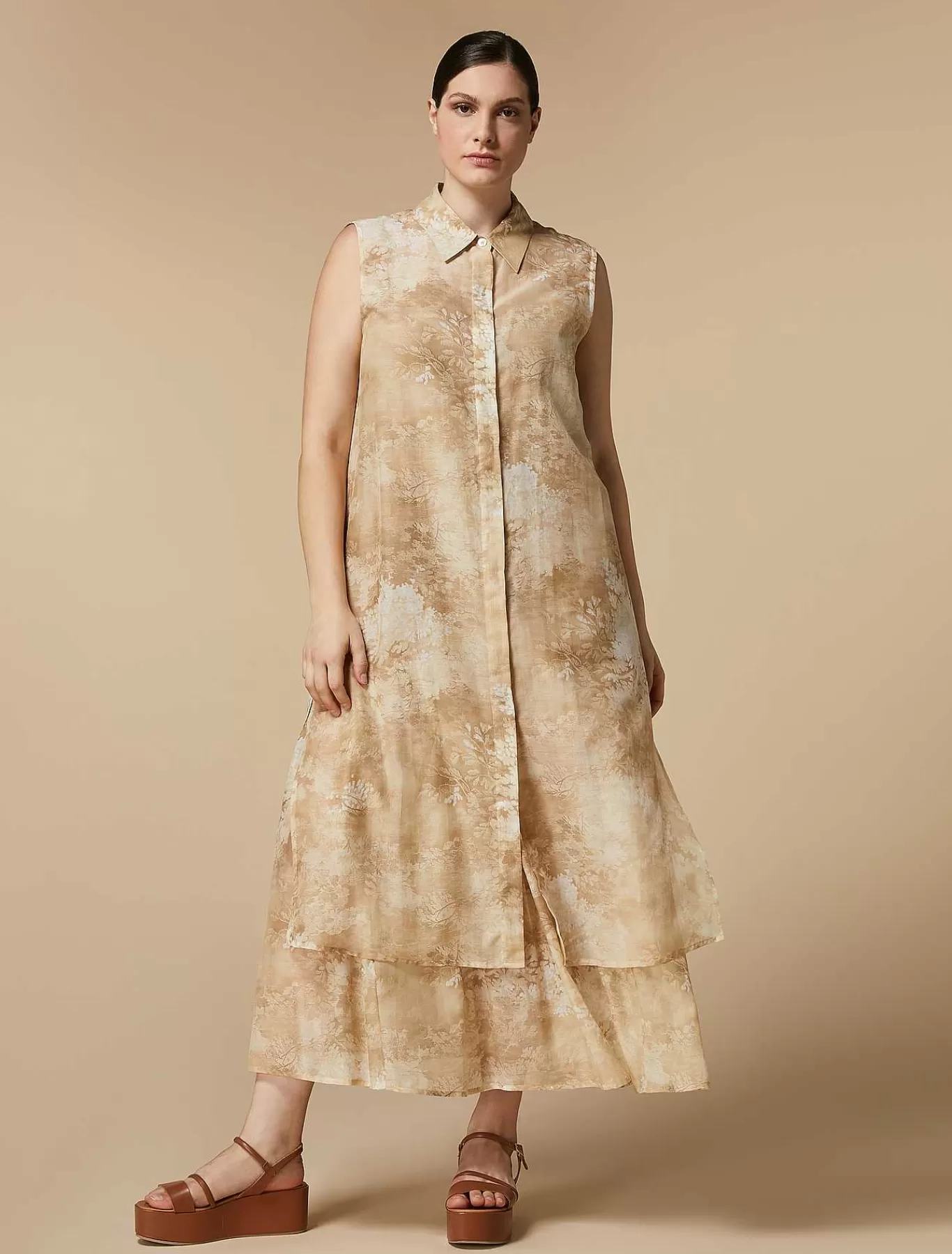 Clearance Robe Chemise En Voile Et Soie Femmes Robes