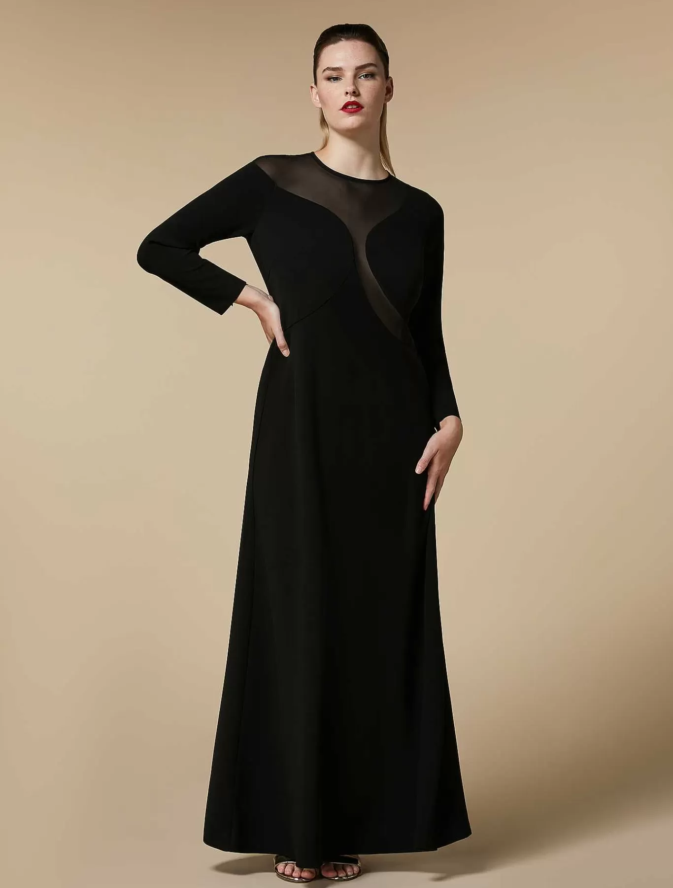 Outlet Robe En Cady Et Tulle Femmes Robes
