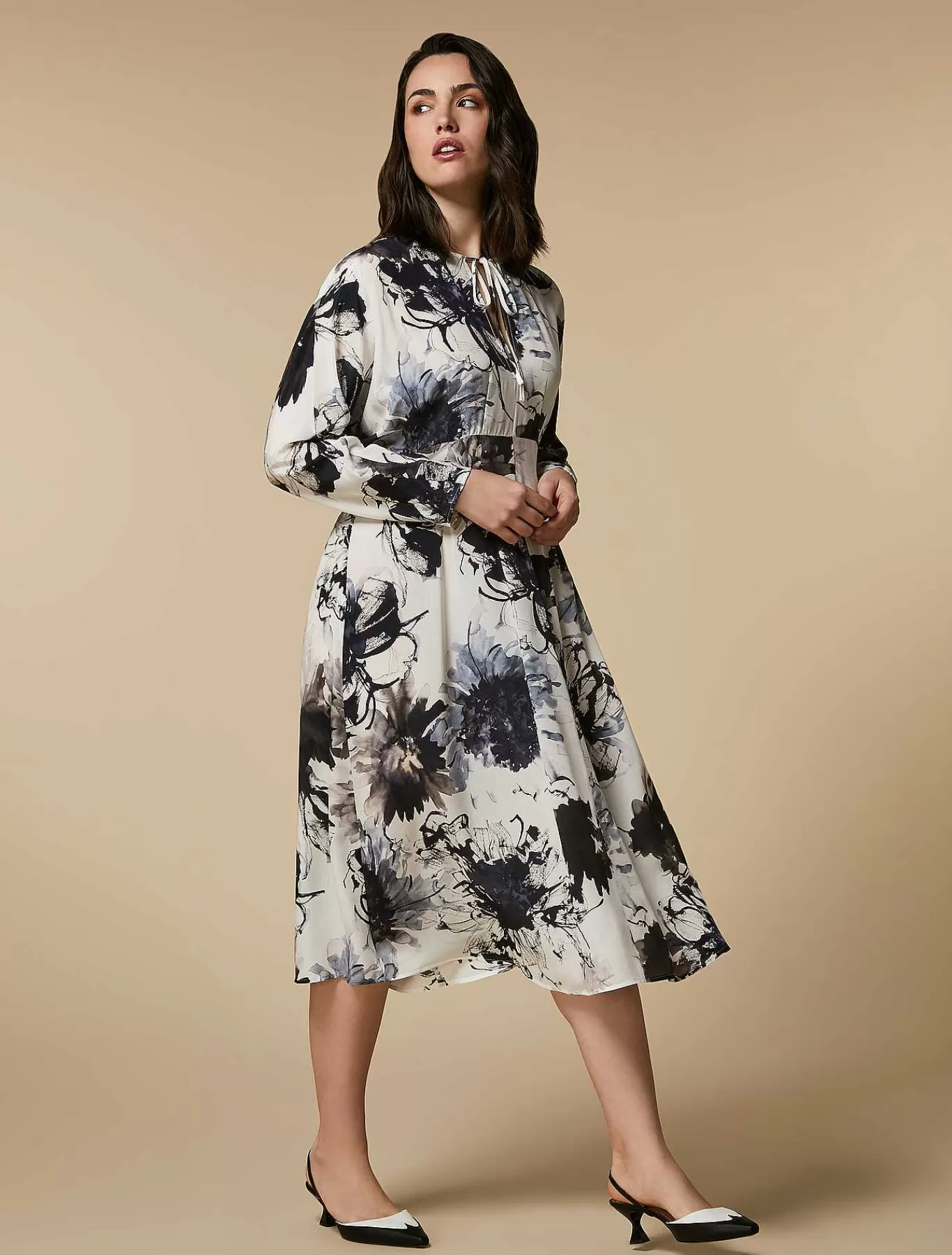 Outlet Robe En Crepe De Chine De Soie Femmes Robes