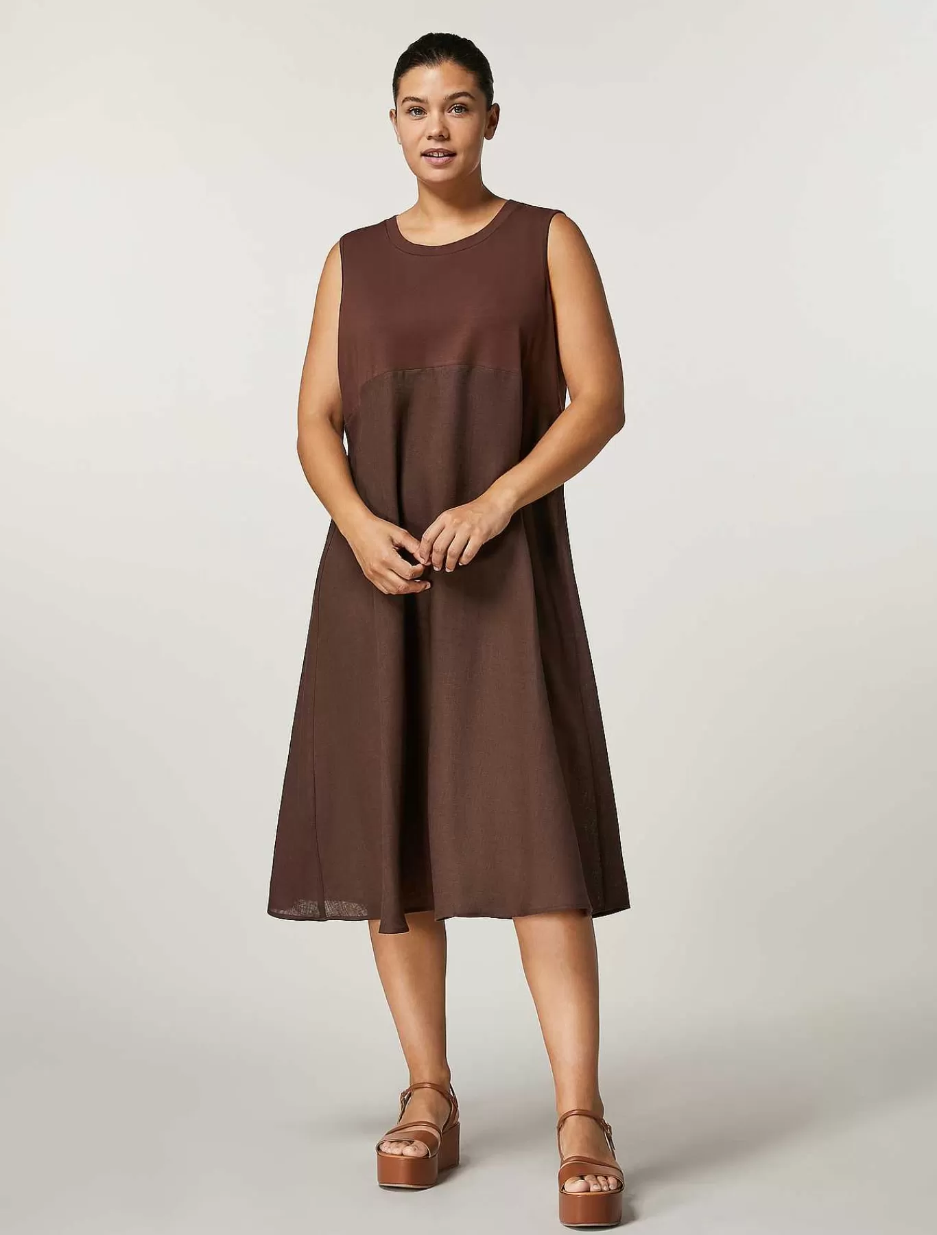 Store Robe En Jersey De Coton Et De Lin Femmes Robes