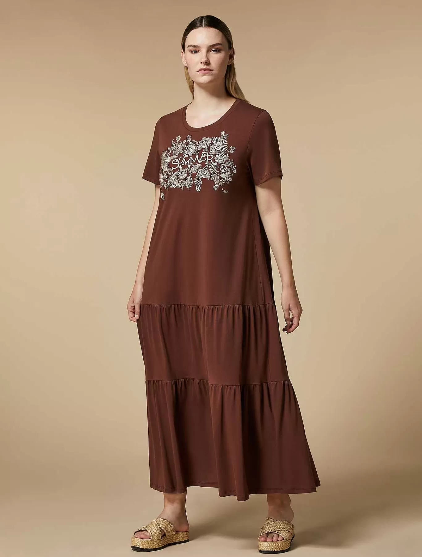 Fashion Robe En Jersey Imprime Femmes Robes