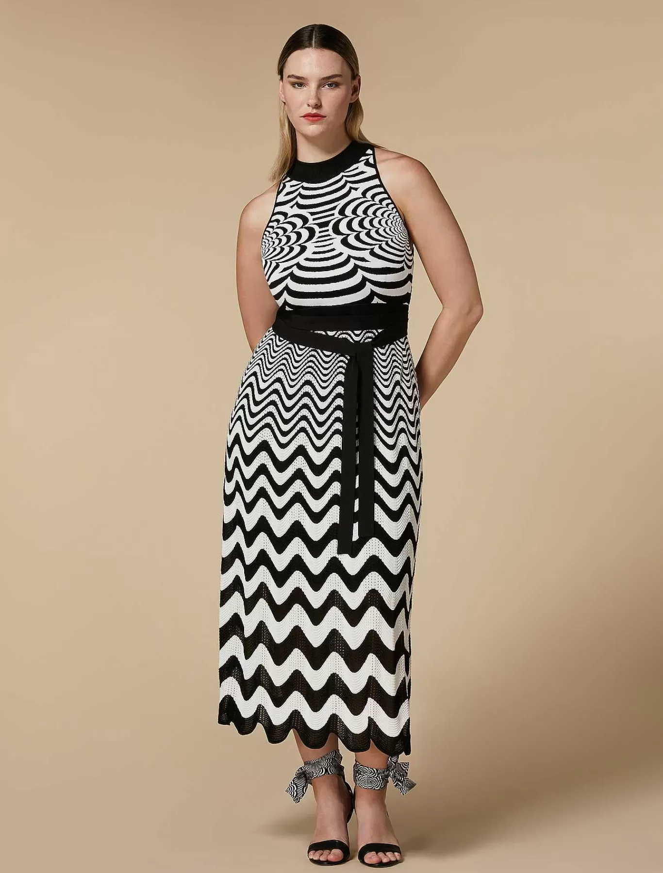 Shop Robe En Maille Jacquard Femmes Robes