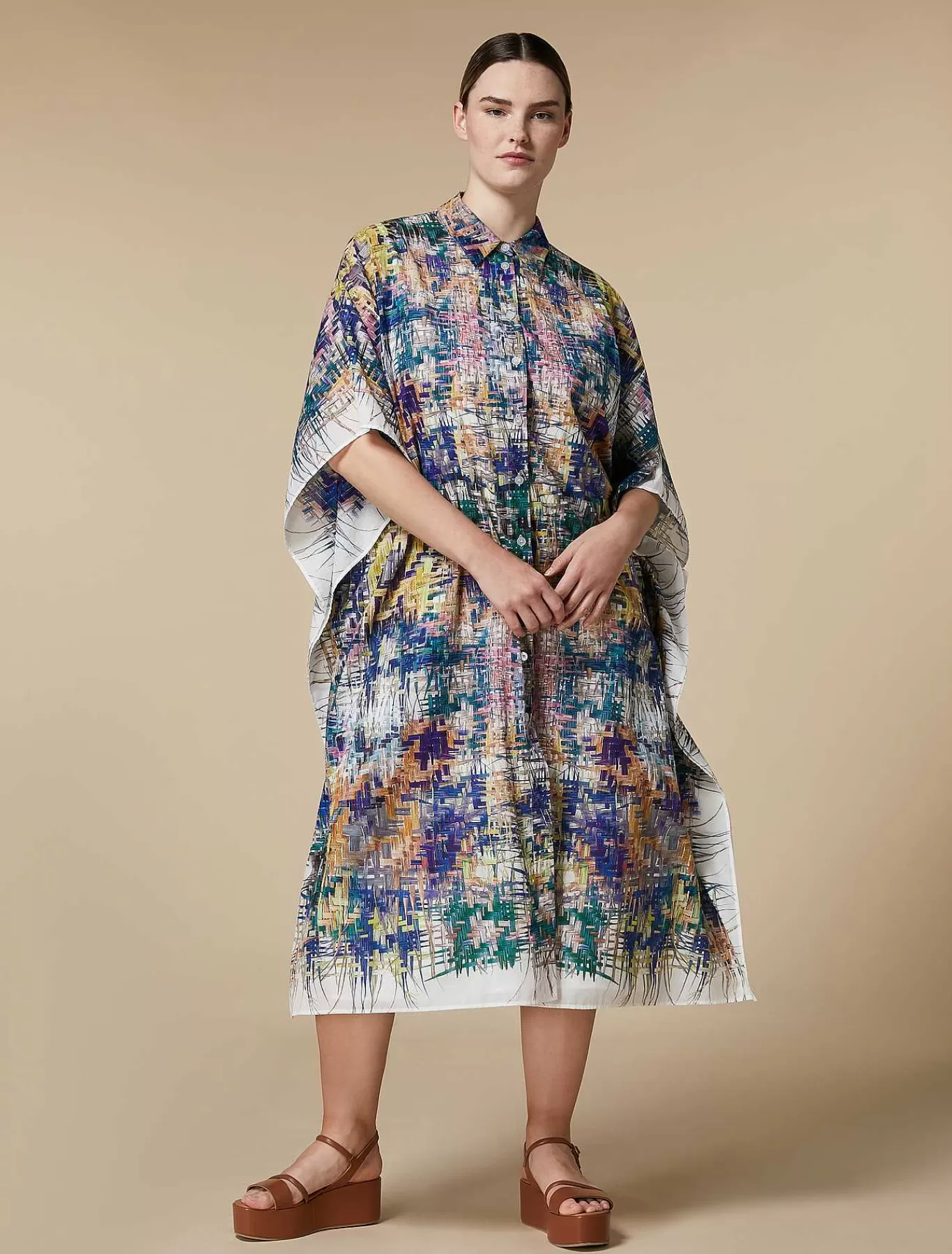 Fashion Robe En Mousseline Imprimee Femmes Robes